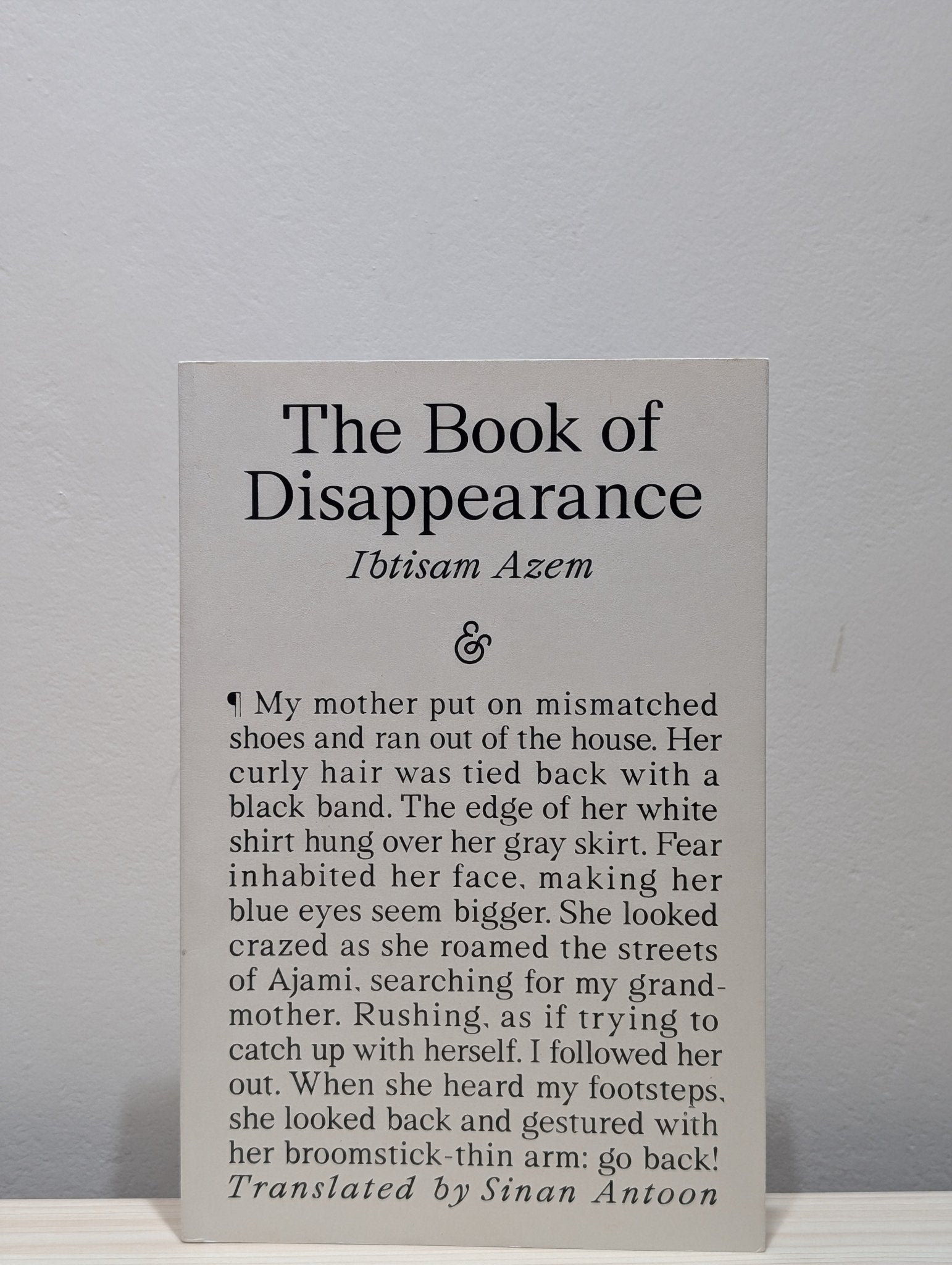 The Book of Disappearance by Ibtisam Azem (First Edition) - Fialta Books
