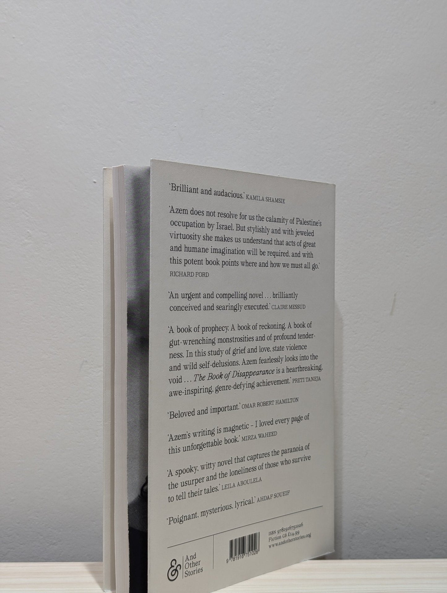 The Book of Disappearance by Ibtisam Azem (First Edition) - Fialta Books