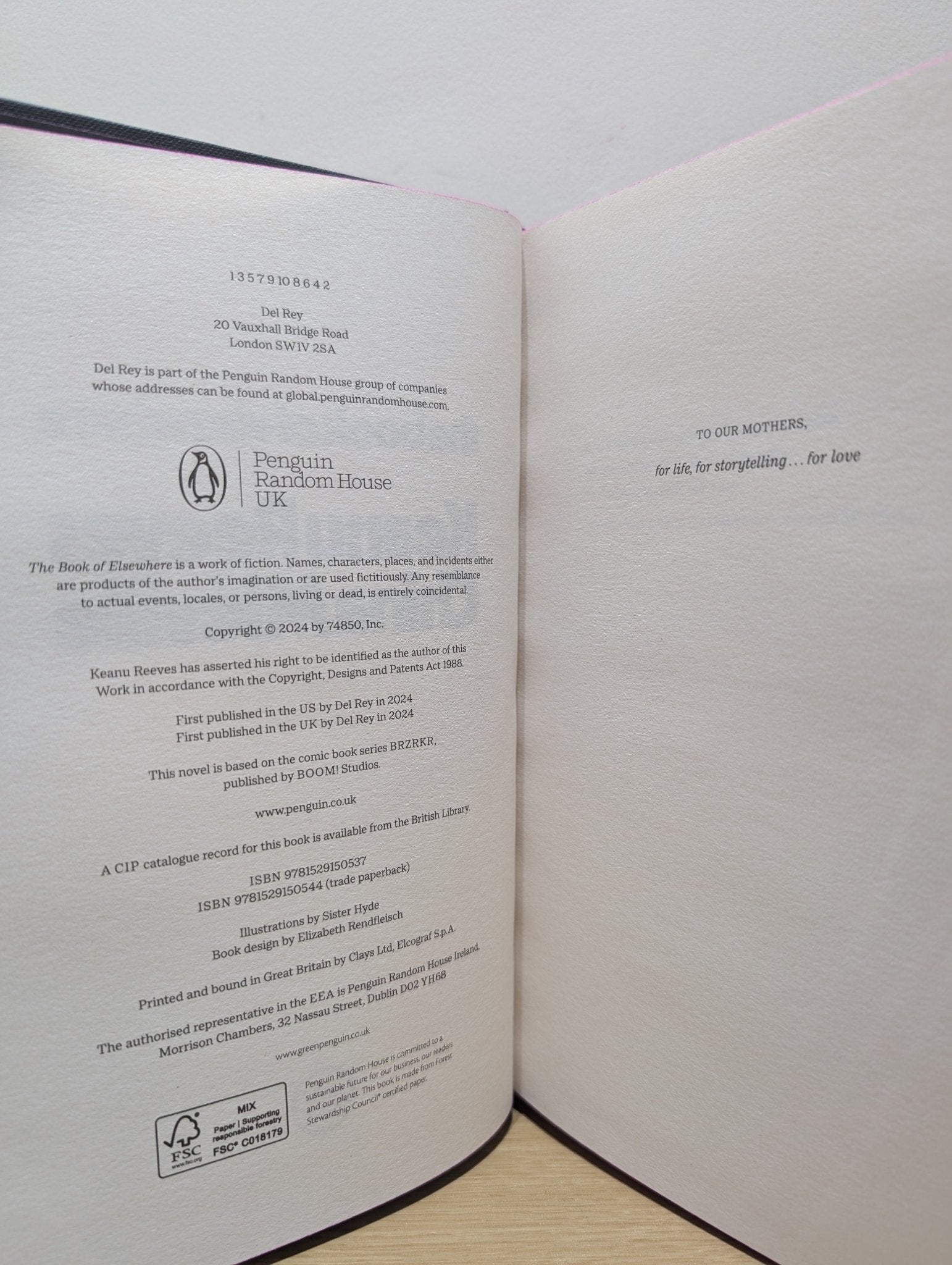 The Book of Elsewhere by Keanu Reeves China Mieville (First Edition with sprayed edges) - Fialta Books