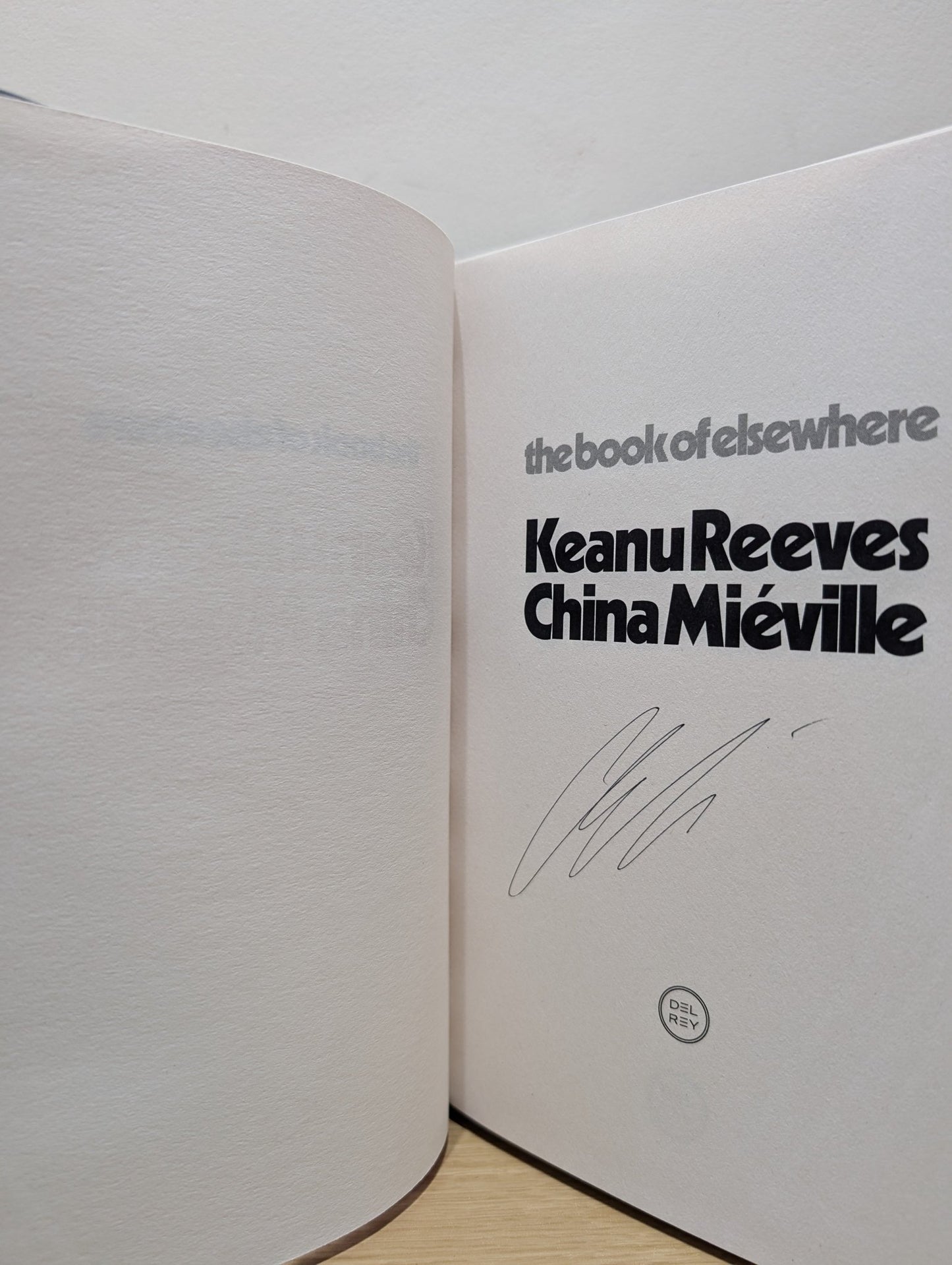 The Book of Elsewhere by Keanu Reeves China Mieville (Signed) - Fialta Books