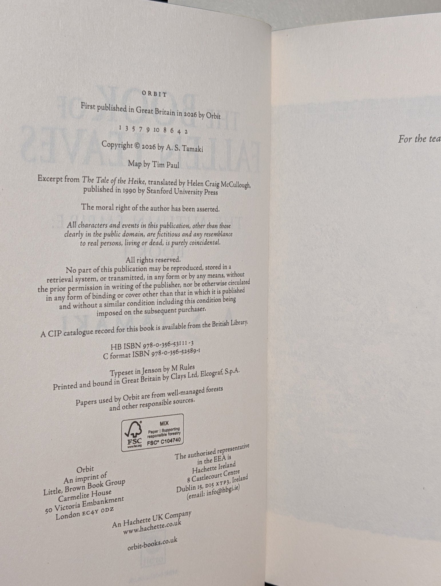 The Book of Fallen Leaves by A. S. Tamaki (Signed First Edition with sprayed edges) - Fialta Books