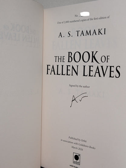 The Book of Fallen Leaves by A. S. Tamaki (Signed Numbered Edition with sprayed edges) - Fialta Books