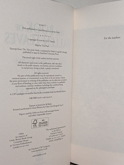 The Book of Fallen Leaves by A. S. Tamaki (Signed Numbered Edition with sprayed edges) - Fialta Books