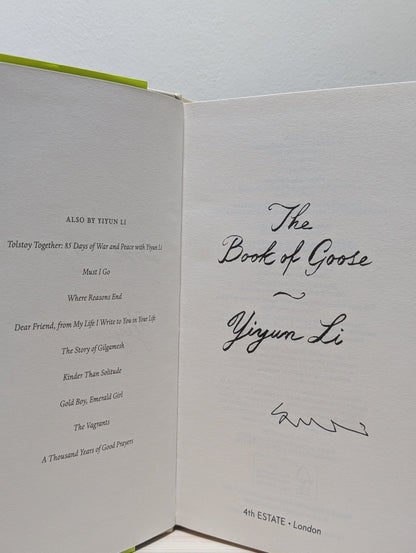 The Book of Goose by Yiyun Li (Signed First Edition) - Fialta Books