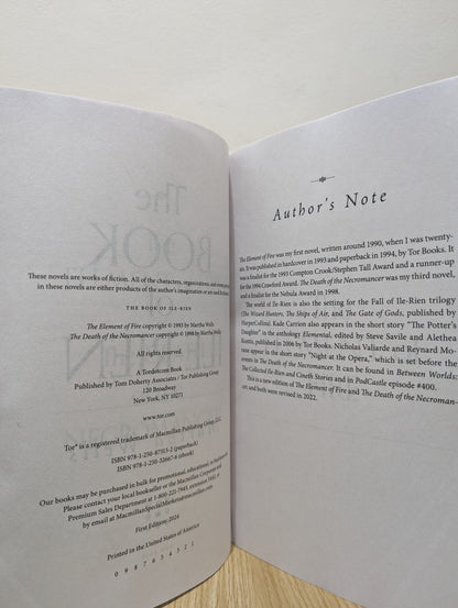 The Book of Ile - Rien: The Element of Fire & The Death of the Necromancer by Martha Wells (Signed Revised Edition) - Fialta Books