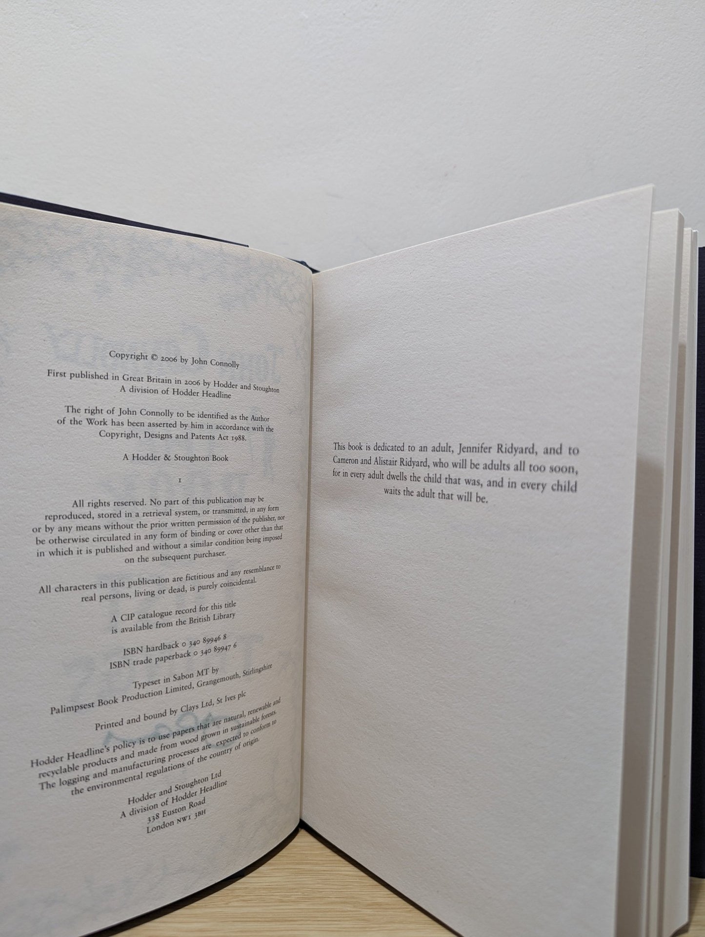 The Book of Lost Things by John Connolly (Signed First Edition with signed postcards) - Fialta Books