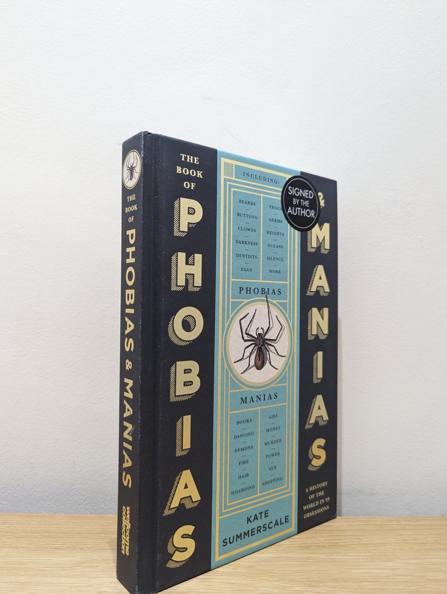 The Book of Phobias and Manias by Kate Summerscale (Signed First Edition) - Fialta Books