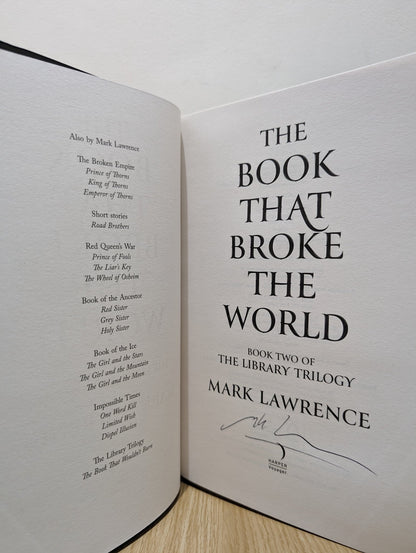 The Book That Broke the World by Mark Lawrence (Signed First Edition) - Fialta Books