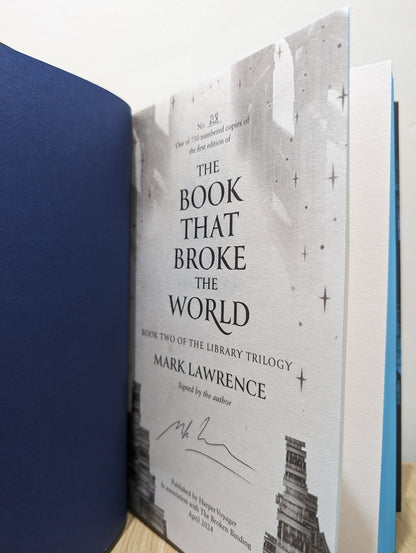 The Book That Broke the World by Mark Lawrence (Signed Numbered First Edition with sprayed edges) - Fialta Books