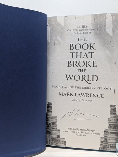The Book That Wouldn't Burn; Book That Broke the World; Book that Held Her Heart by Mark Lawrence (Signed with sprayed edges) - Fialta Books