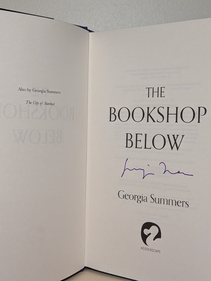 The Bookshop Below by Georgia Summers (Signed First Edition with sprayed edges) - Fialta Books