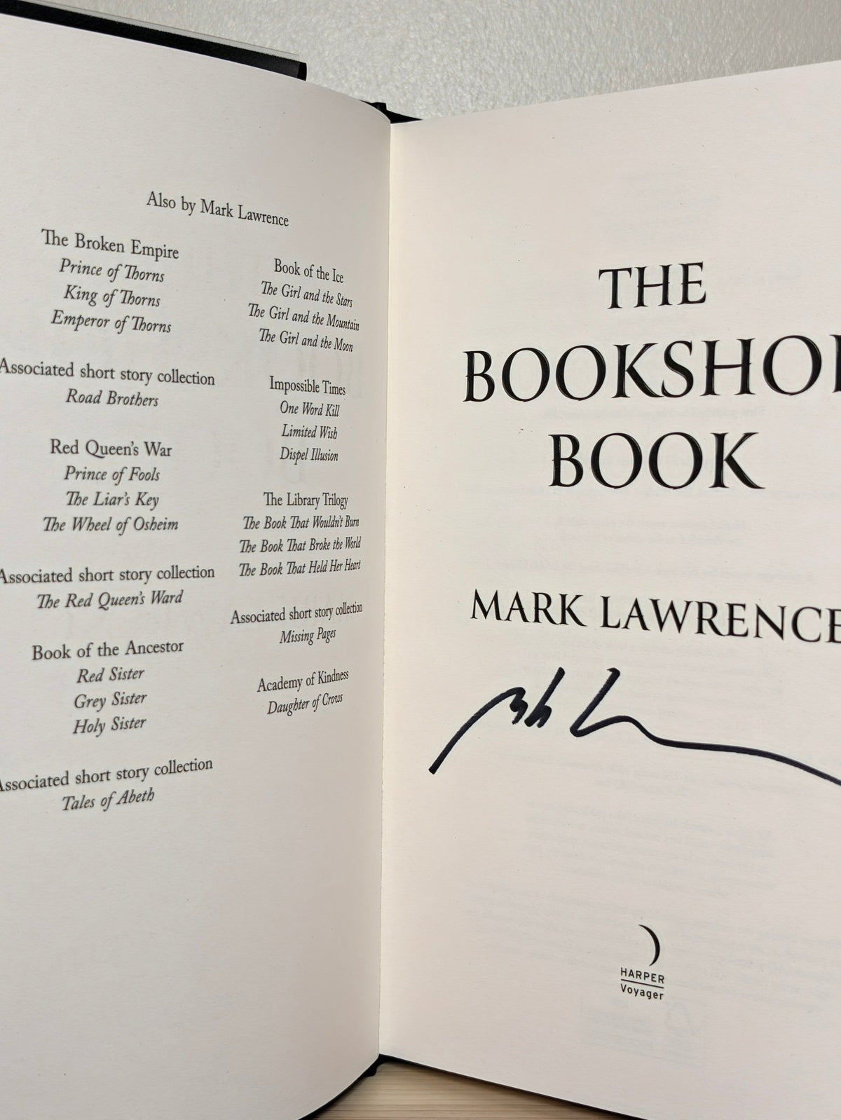 The Bookshop Book by Mark Lawrence (Signed First Edition) - Fialta Books