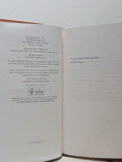 The Boyhood of Cain by Michael Amherst (Signed First Edition) - Fialta Books