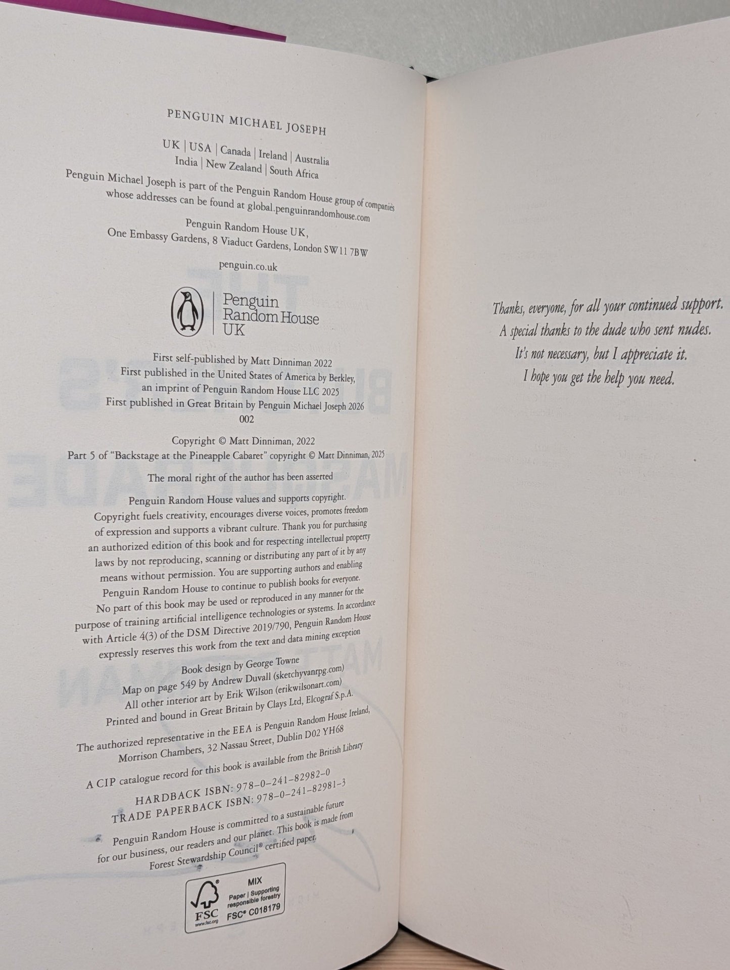 The Butcher's Masquerade: Dungeon Crawler Carl Book 5 by Matt Dinniman (Signed) - Fialta Books