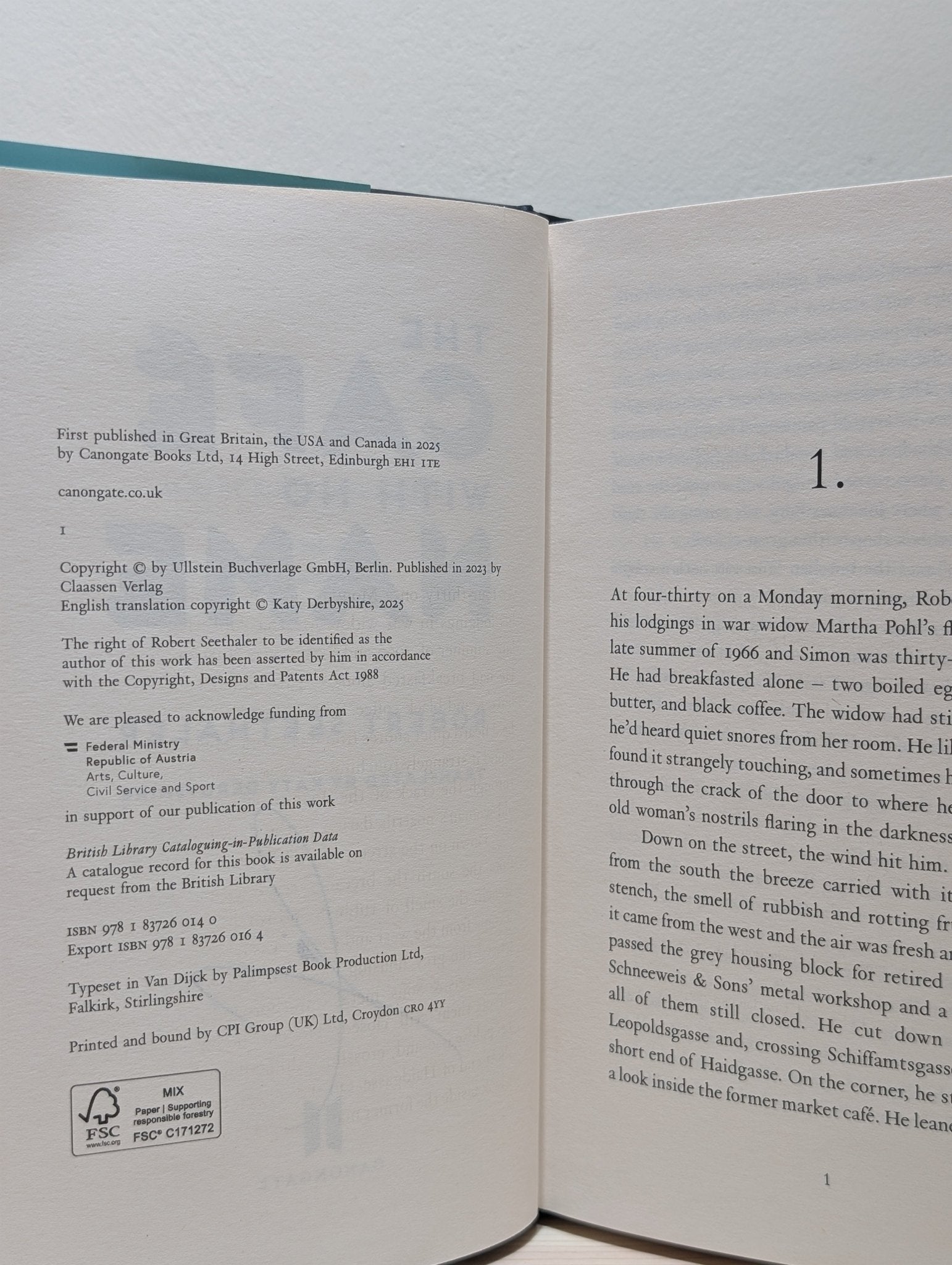 The Cafe with No Name by Robert Seethaler (Signed First Edition) - Fialta Books