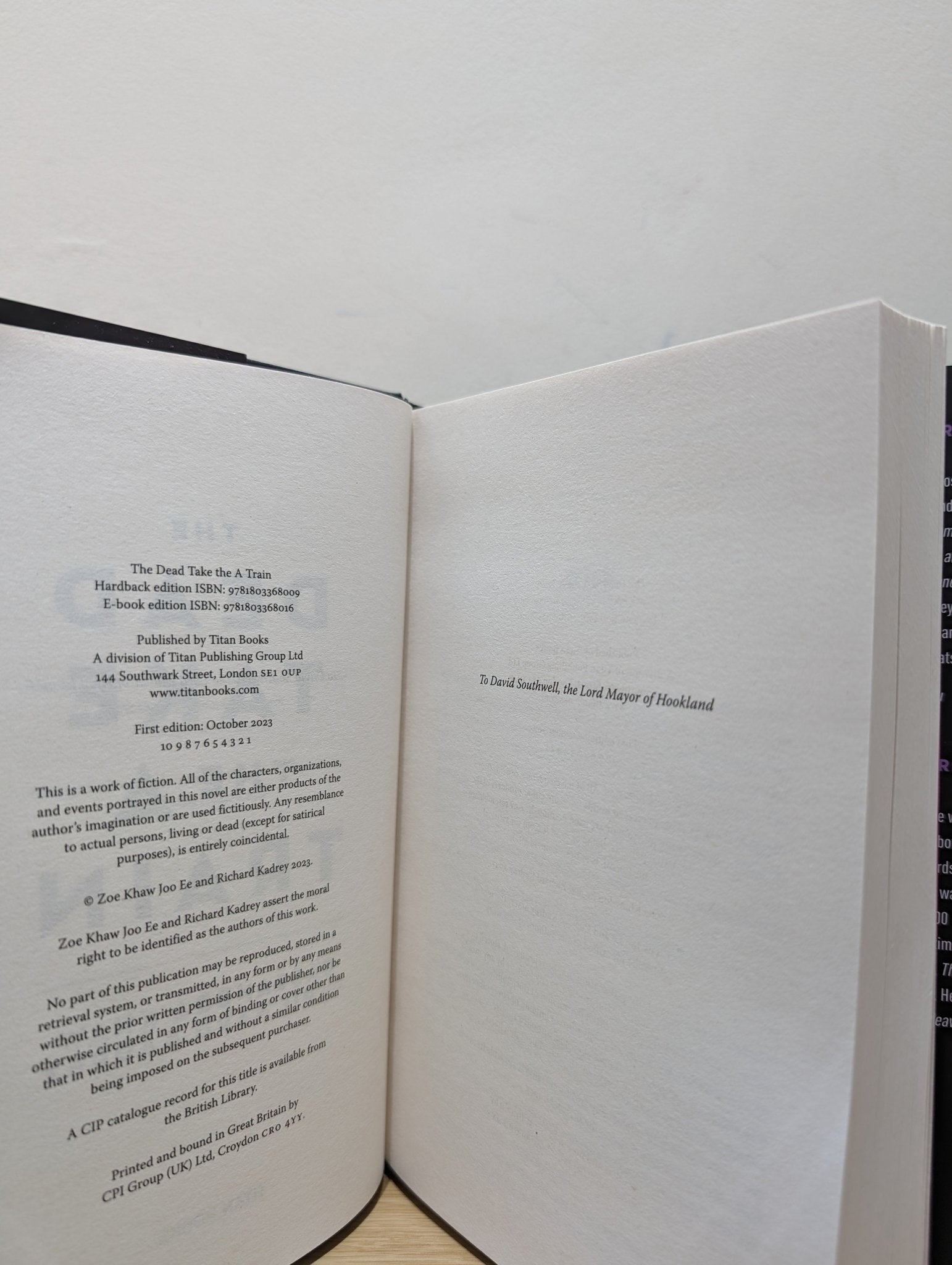 The Carrion City - The Dead Take the A - Train by Richard Kadrey Cassandra Khaw (Signed First Edition) - Fialta Books