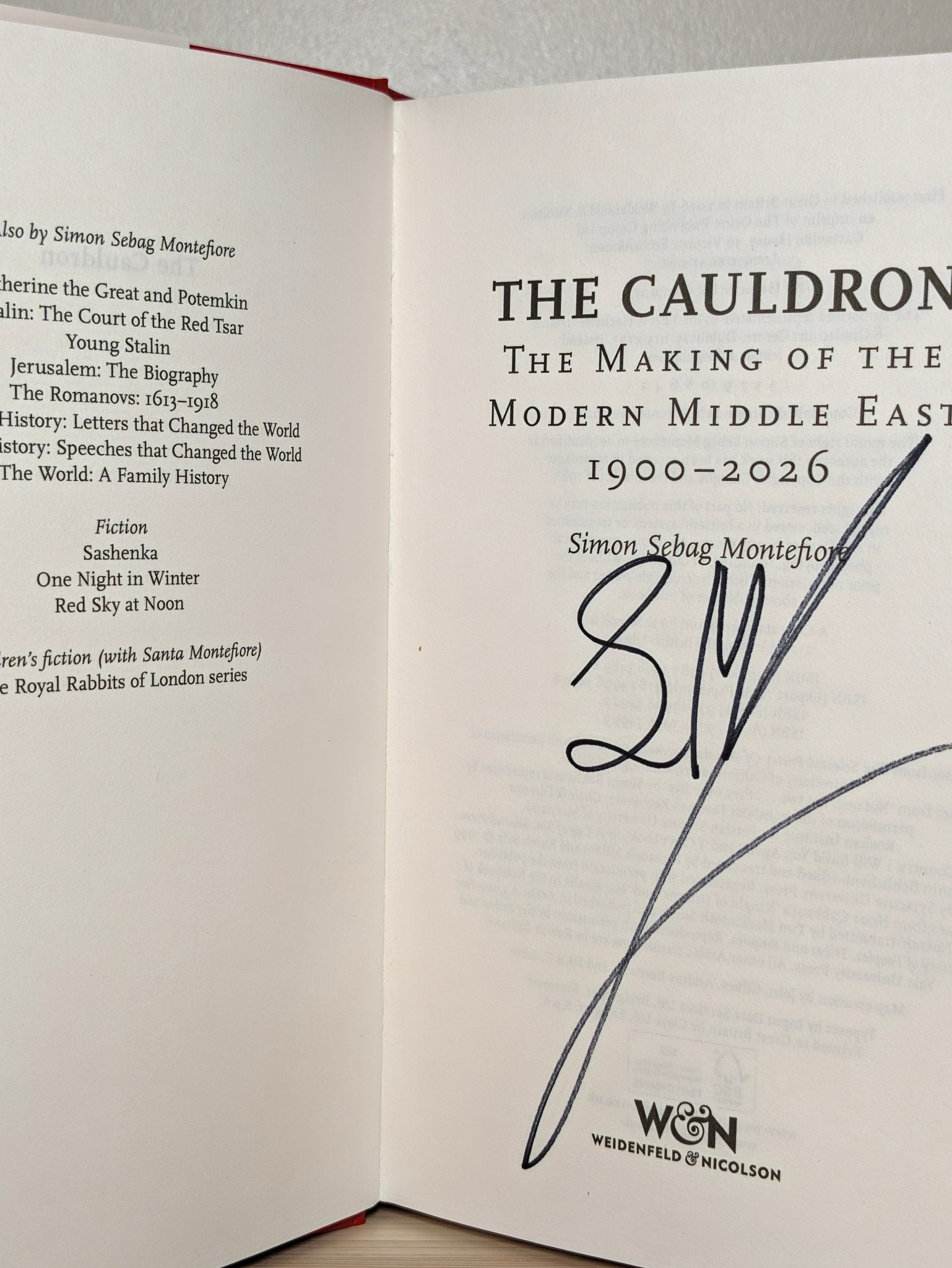 The Cauldron by Simon Sebag Montefiore (Signed First Edition) - Fialta Books
