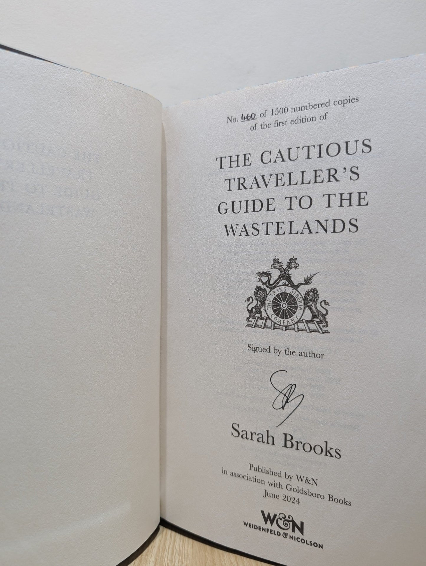 The Cautious Traveller's Guide to The Wastelands by Sarah Brooks (Signed with sprayed edges) - Fialta Books