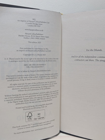 The Chemist by A. A. Dhand (Signed Numbered First Edition with sprayed edges) - Fialta Books