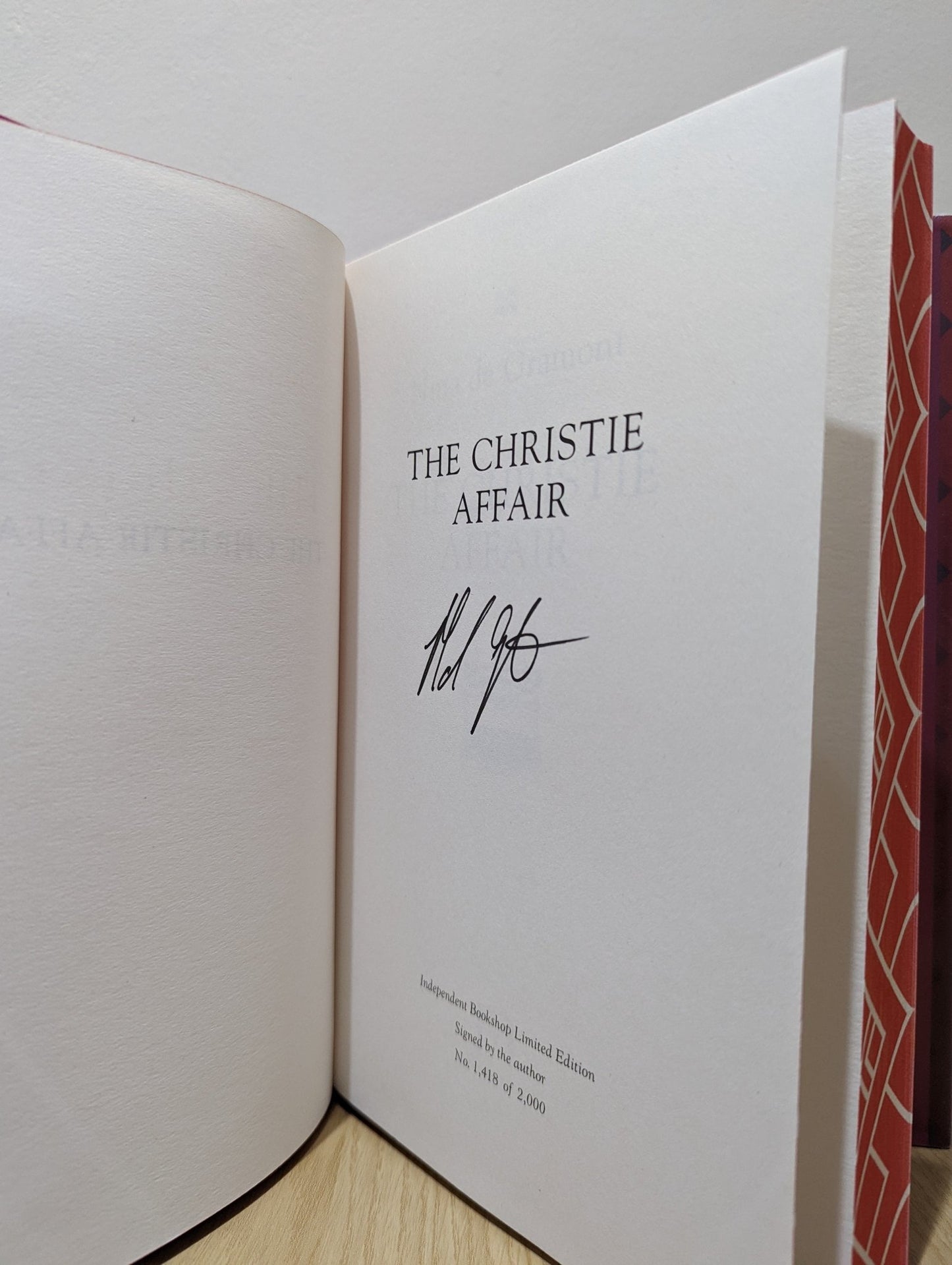 The Christie Affair by Nina De Gramont (Signed First Edition with sprayed edges) - Fialta Books
