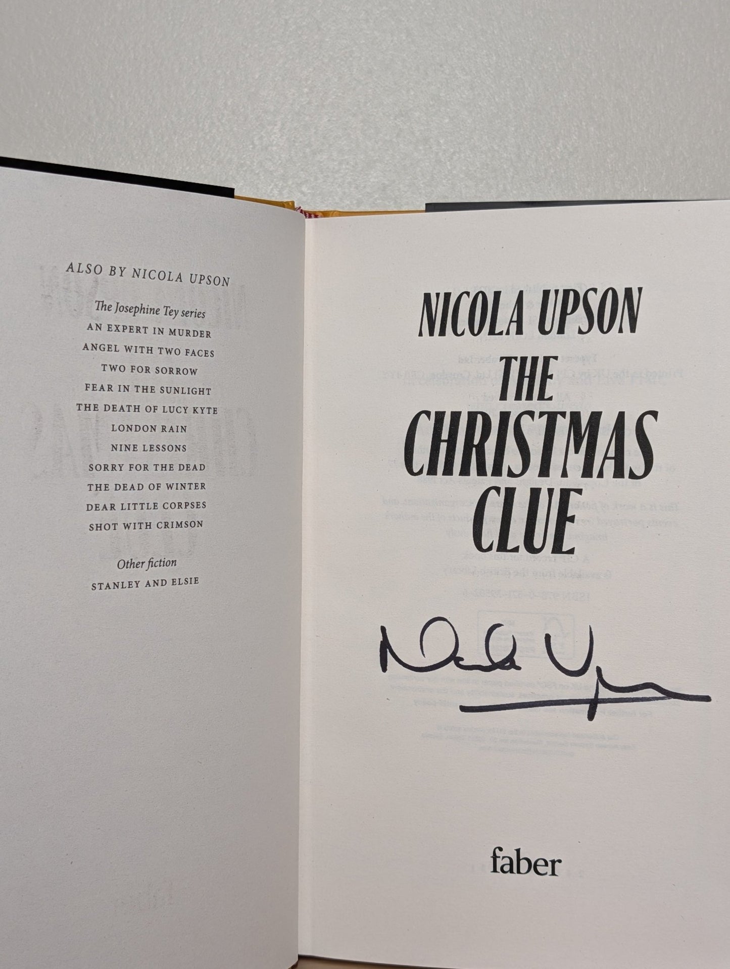 The Christmas Clue by Nicola Upson (Signed First Edition) - Fialta Books