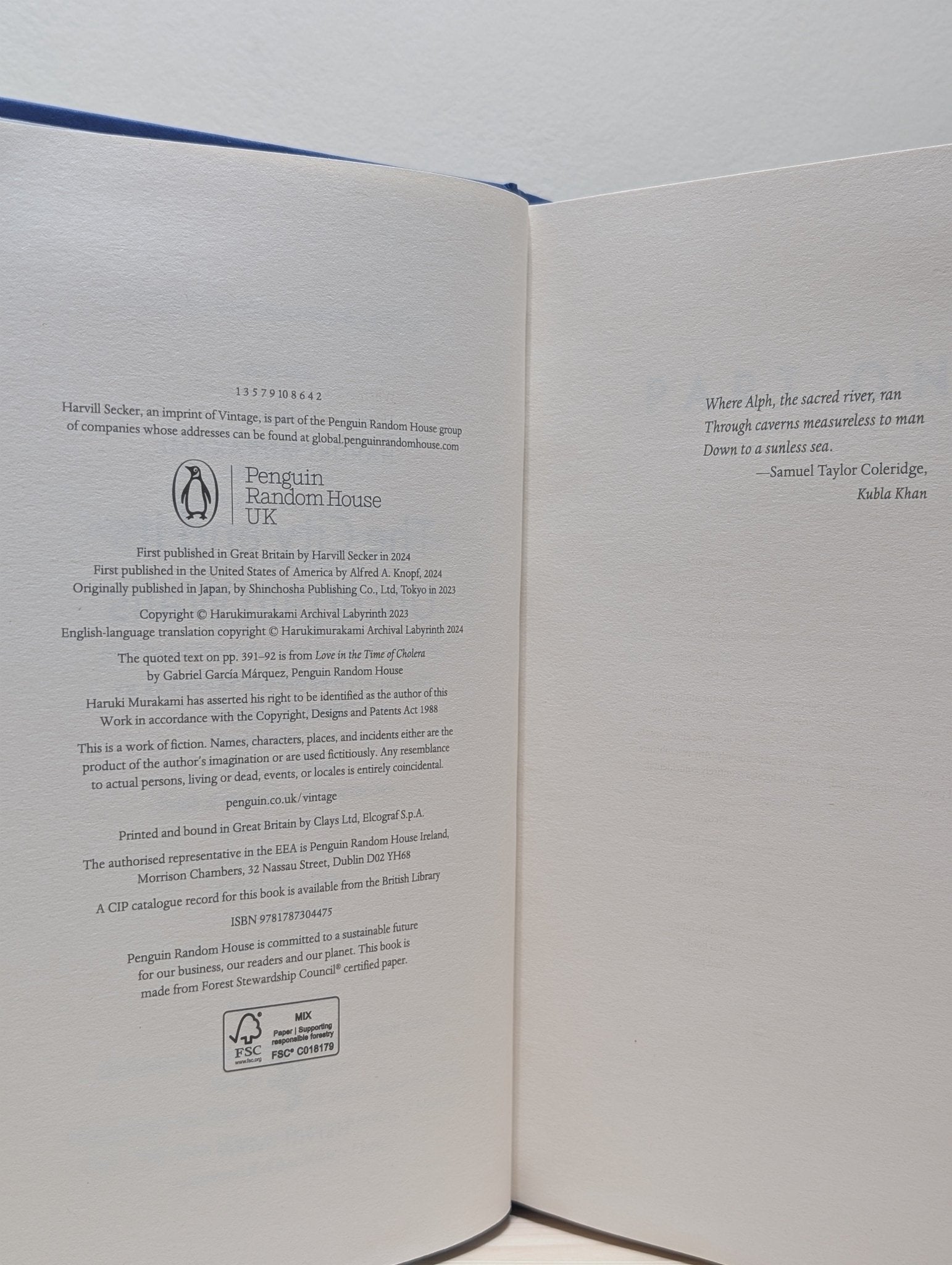 The City and Its Uncertain Walls by Haruki Murakami (First Edition with sprayed edges) - Fialta Books