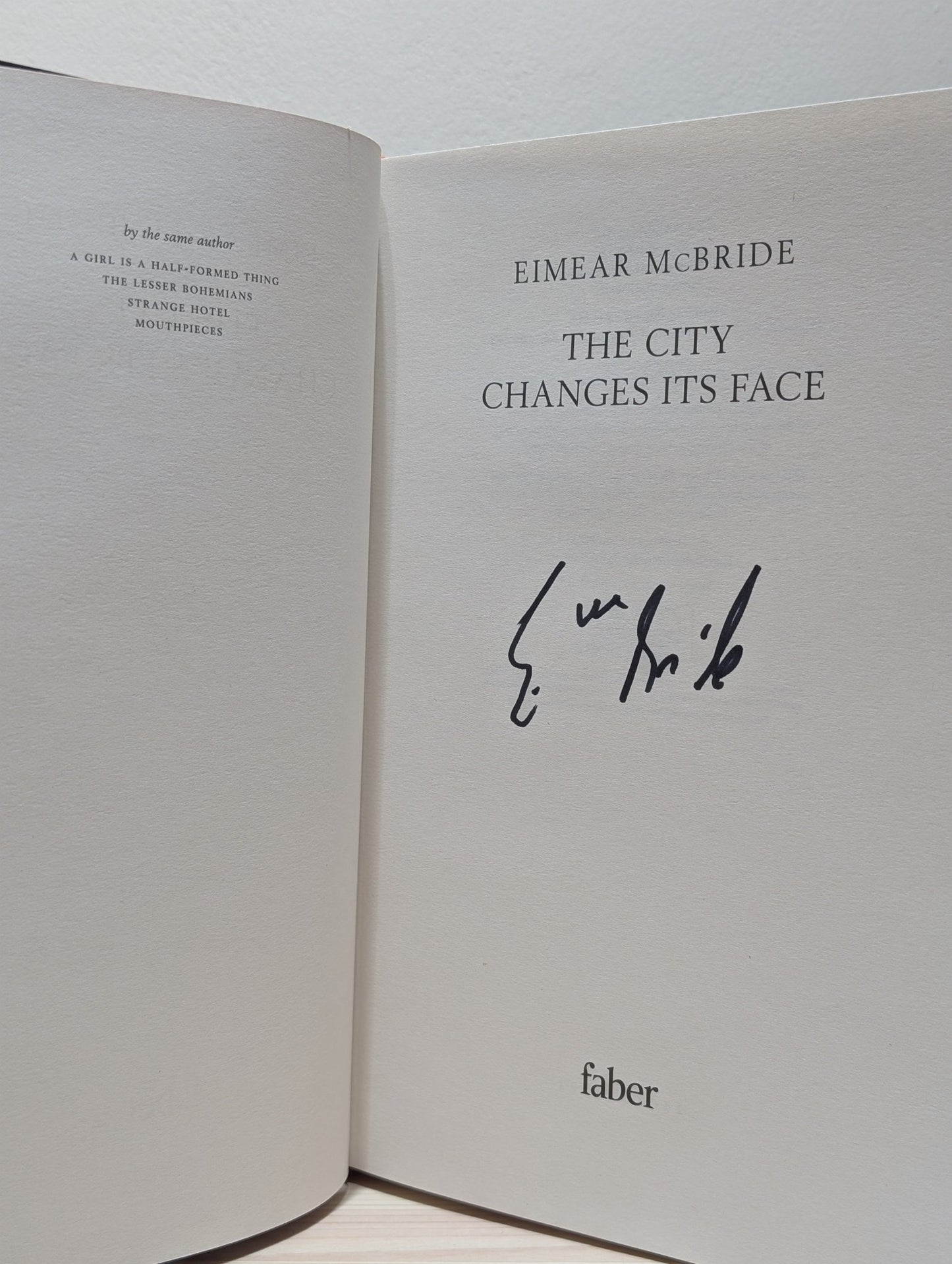The City Changes Its Face by Eimear McBride (Signed First Edition) - Fialta Books