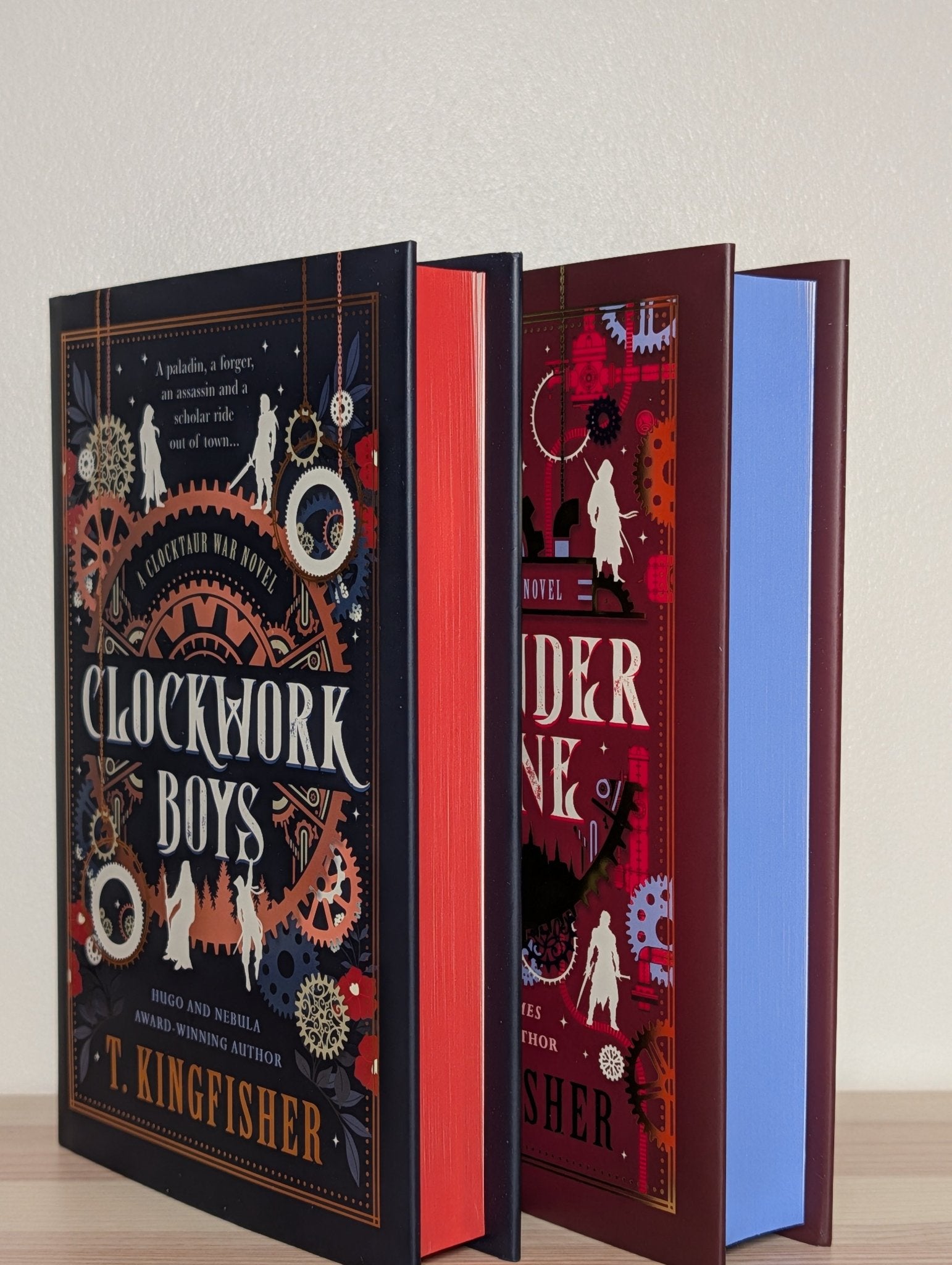 The Clocktaur War Duology: Clockwork Boys; The Wonder Engine by T. Kingfisher (Signed First Edition with sprayed edges) - Fialta Books
