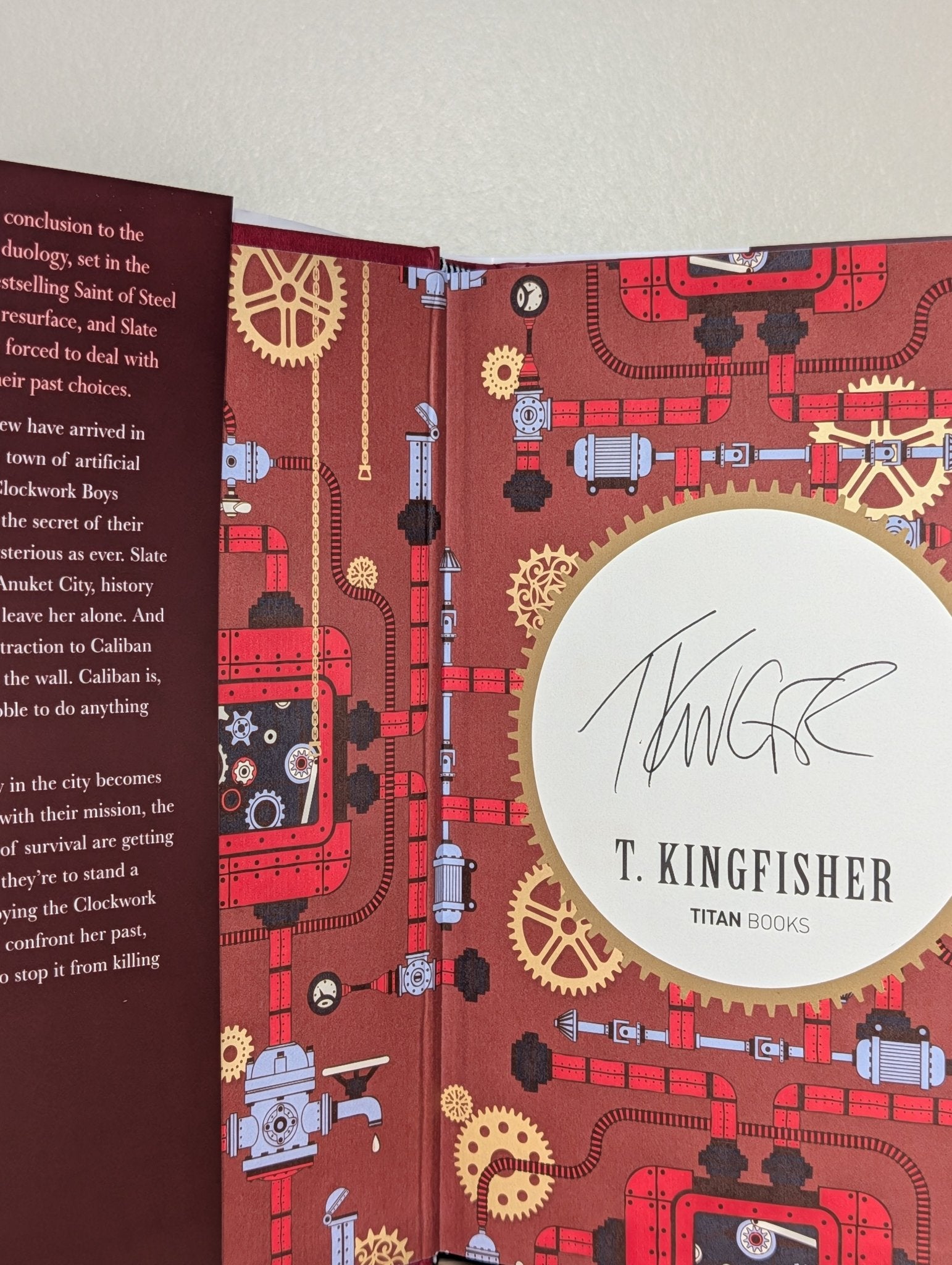 The Clocktaur War Duology: Clockwork Boys; The Wonder Engine by T. Kingfisher (Signed First Edition with sprayed edges) - Fialta Books