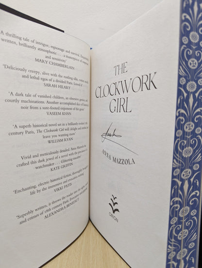 The Clockwork Girl by Anna Mazzola (Signed First Edition with sprayed edges) - Fialta Books