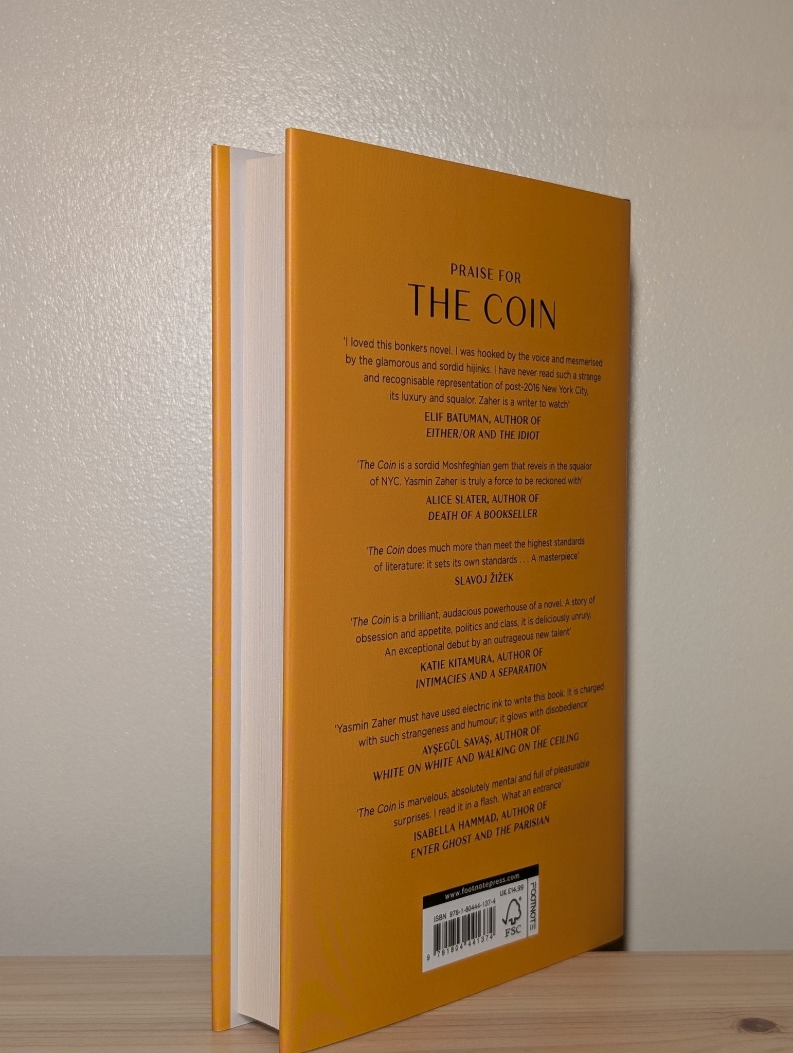 The Coin: A Novel by Yasmin Zaher (Signed First Edition) - Fialta Books
