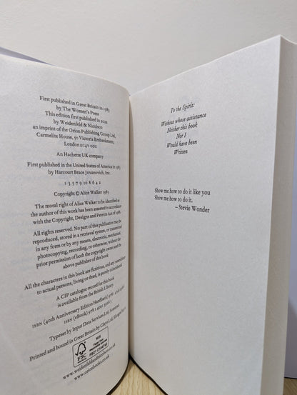 The Color Purple: 40th Anniversary Edition by Alice Walker (Signed Anniversary Edition) - Fialta Books