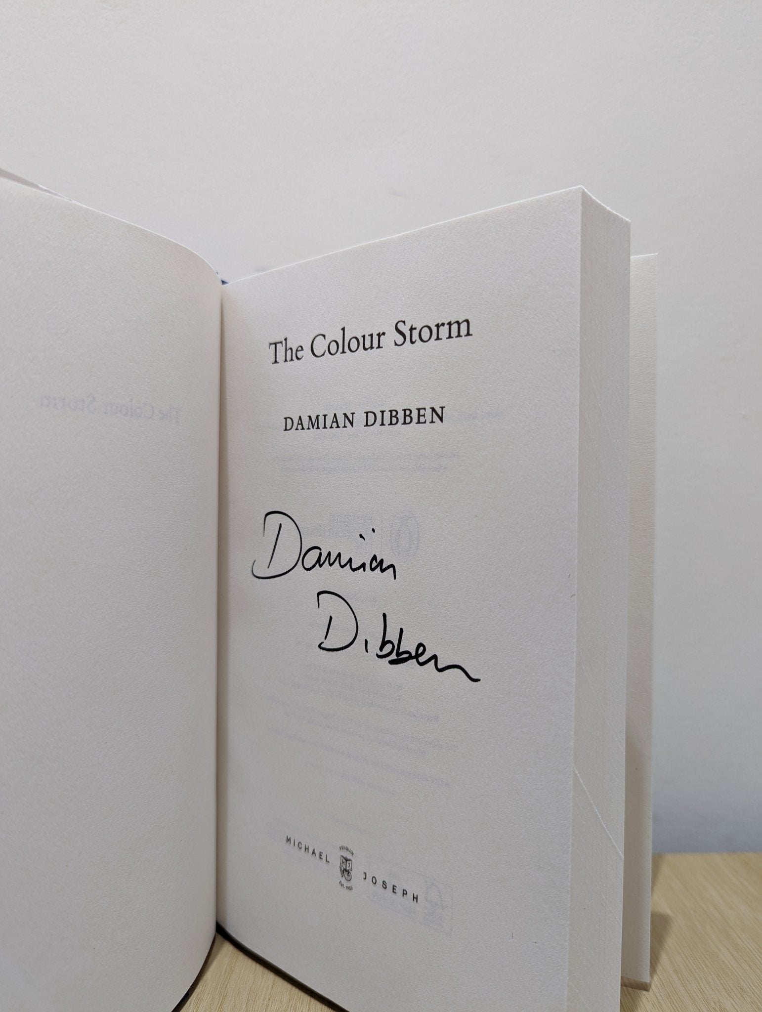 The Colour Storm by Damian Dibben (Signed First Edition) - Fialta Books