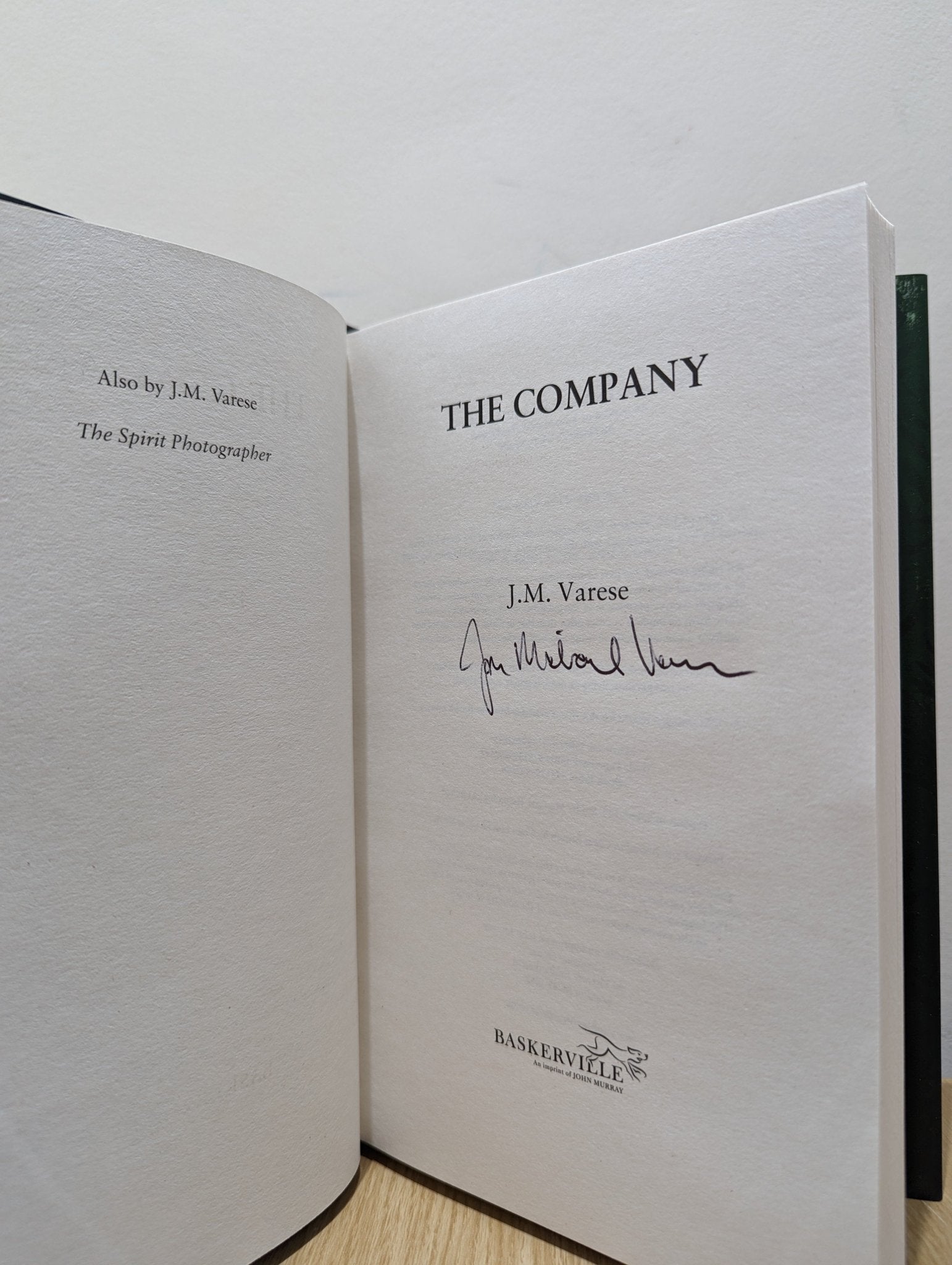 The Company by J.M. Varese (Signed First Edition) - Fialta Books