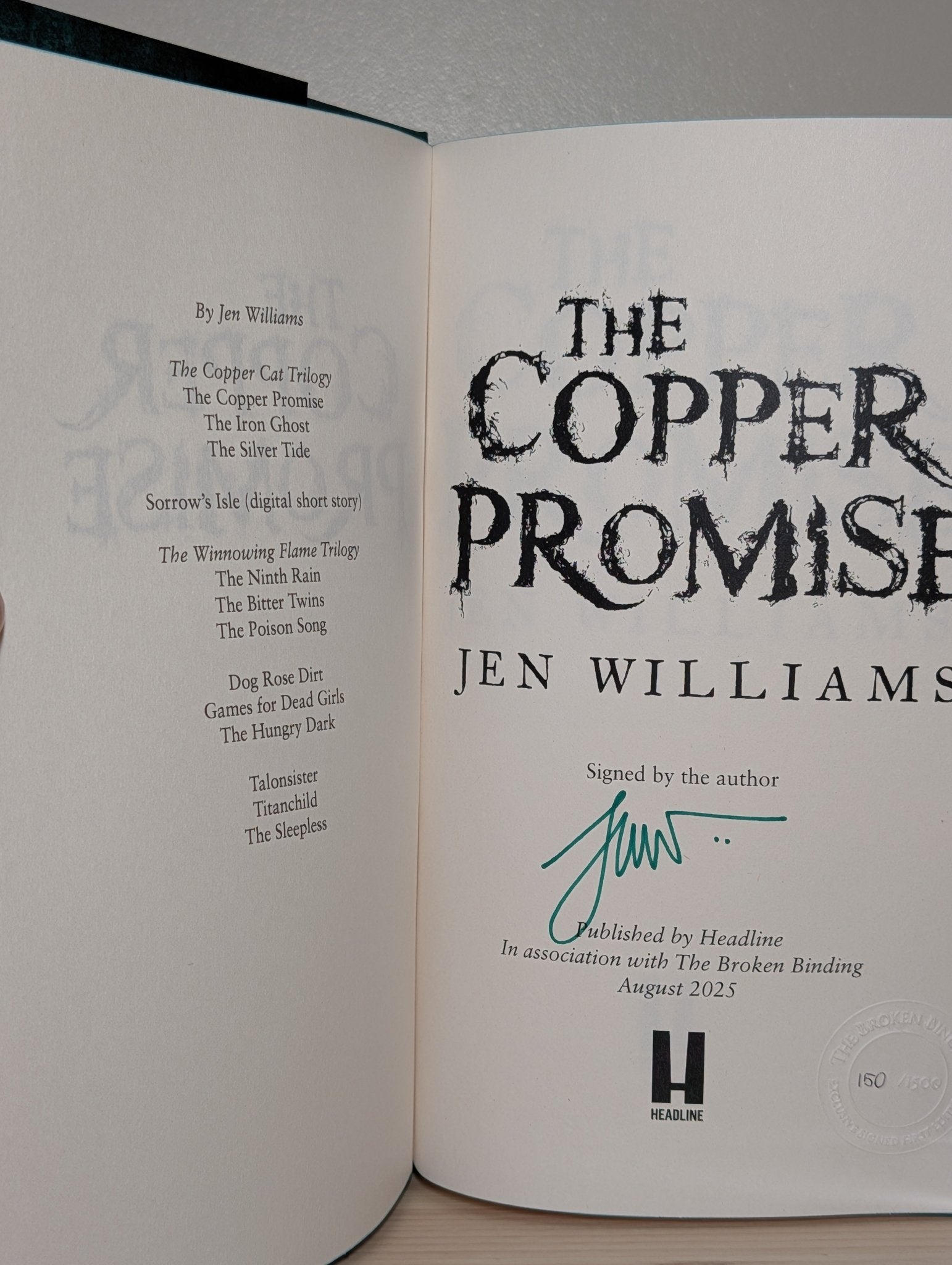 The Copper Cat Trilogy by Jen Williams (Signed Edition with sprayed edges) - Fialta Books