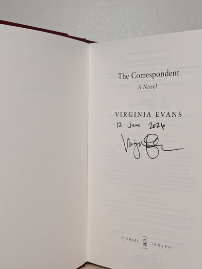 The Correspondent by Virginia Evans (Signed Dated Hardback Edition) - Fialta Books
