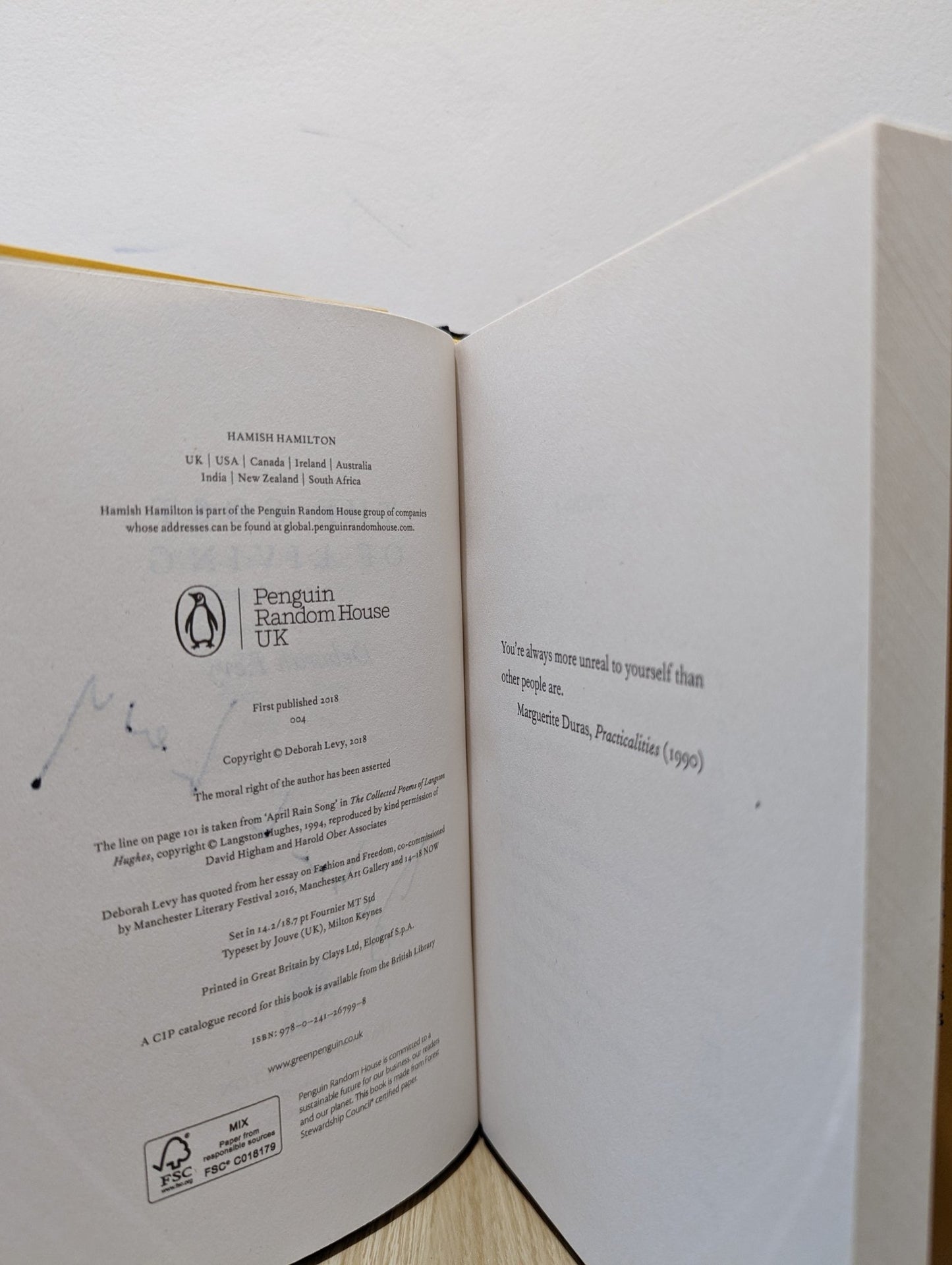 The Cost of Living by Deborah Levy (Signed) - Fialta Books