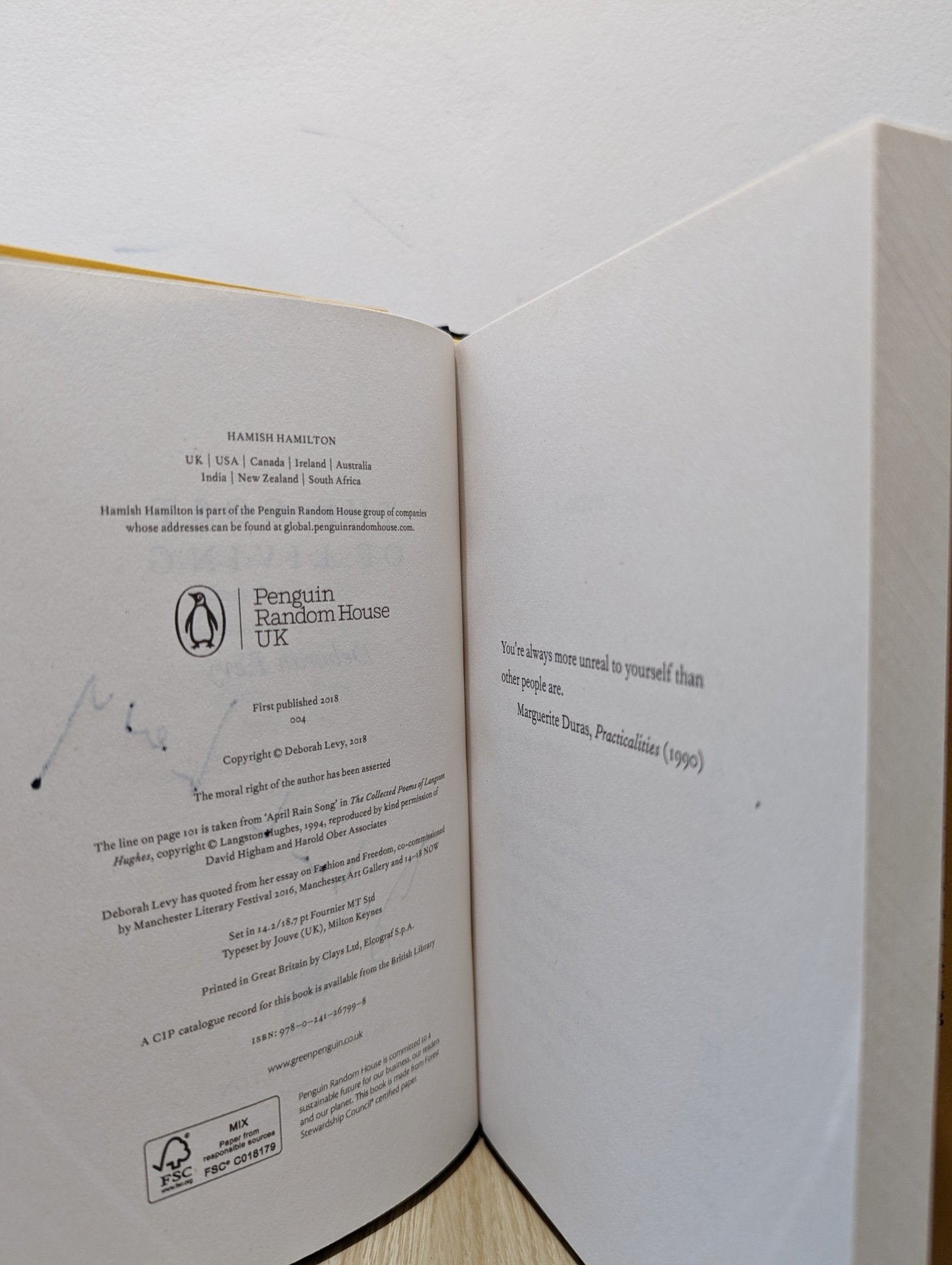 The Cost of Living by Deborah Levy (Signed) - Fialta Books