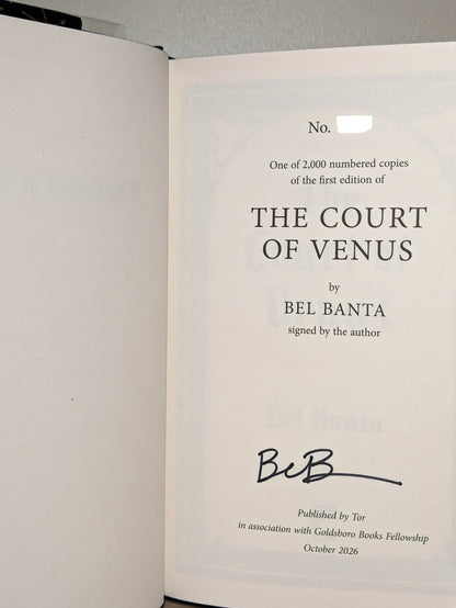 The Court of Venus by Bel Banta (Signed First Edition with sprayed edges) - Fialta Books