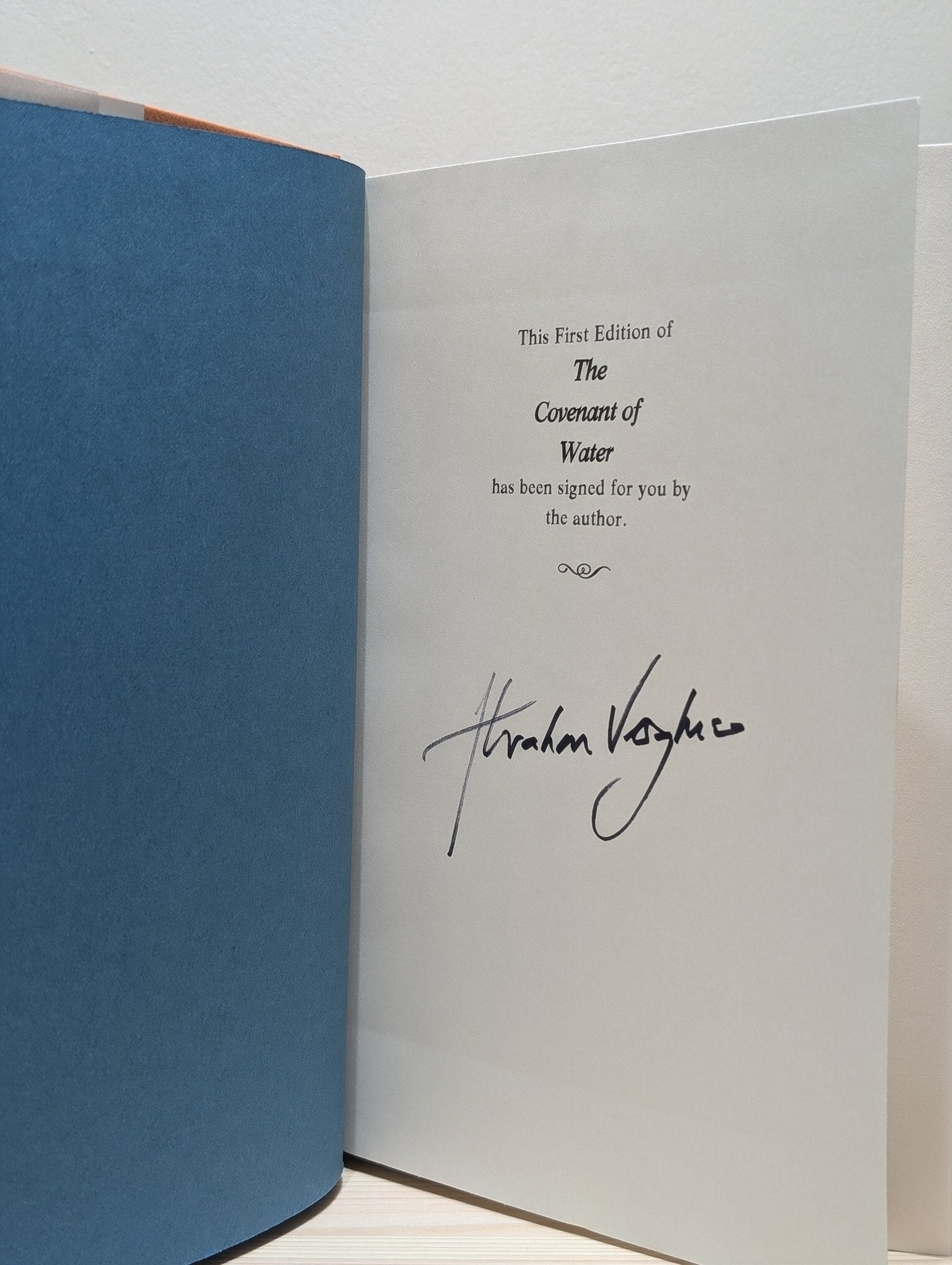 The Covenant of Water by Abraham Verghese (Signed First Edition) - Fialta Books