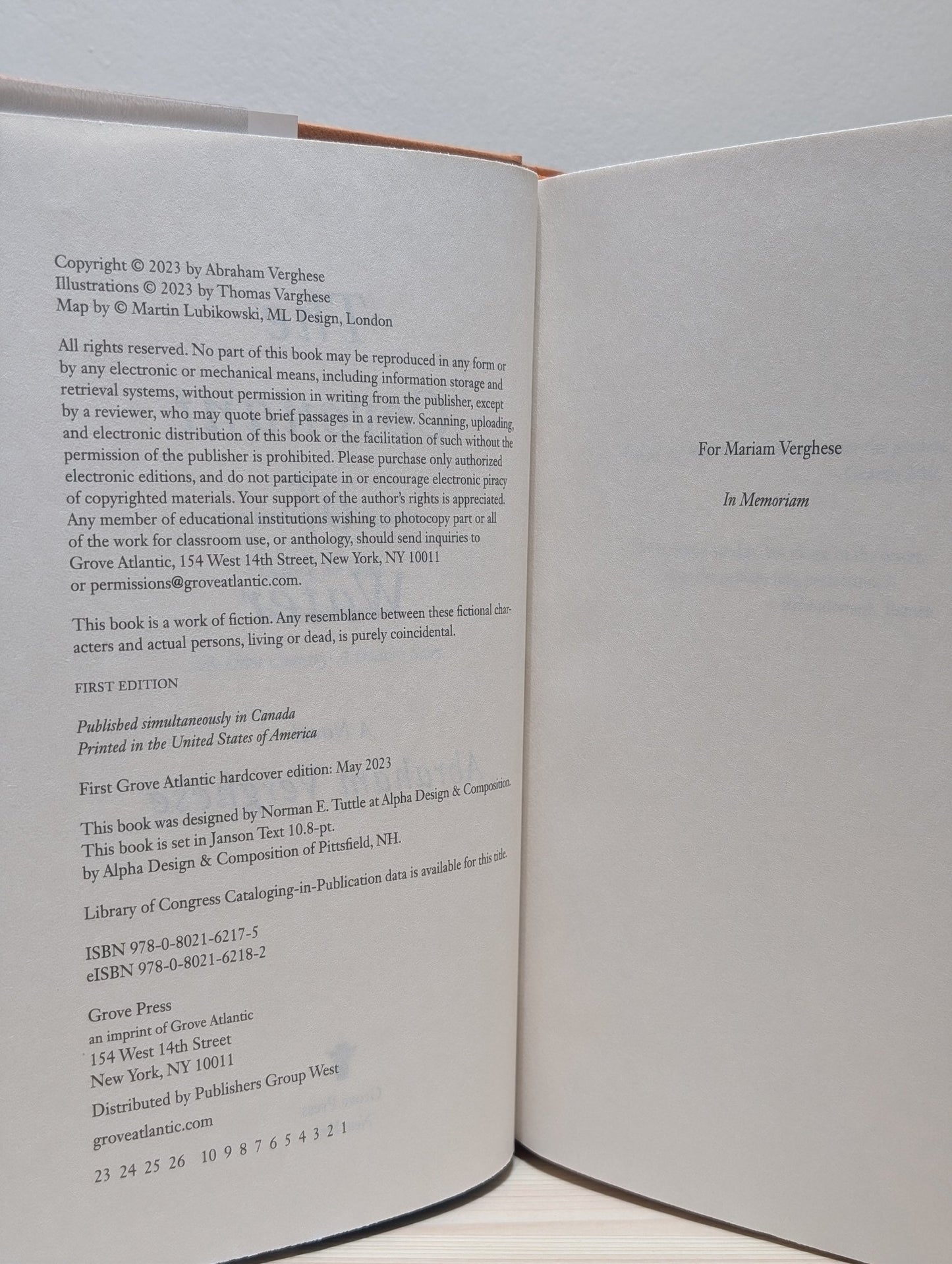 The Covenant of Water by Abraham Verghese (Signed First Edition) - Fialta Books