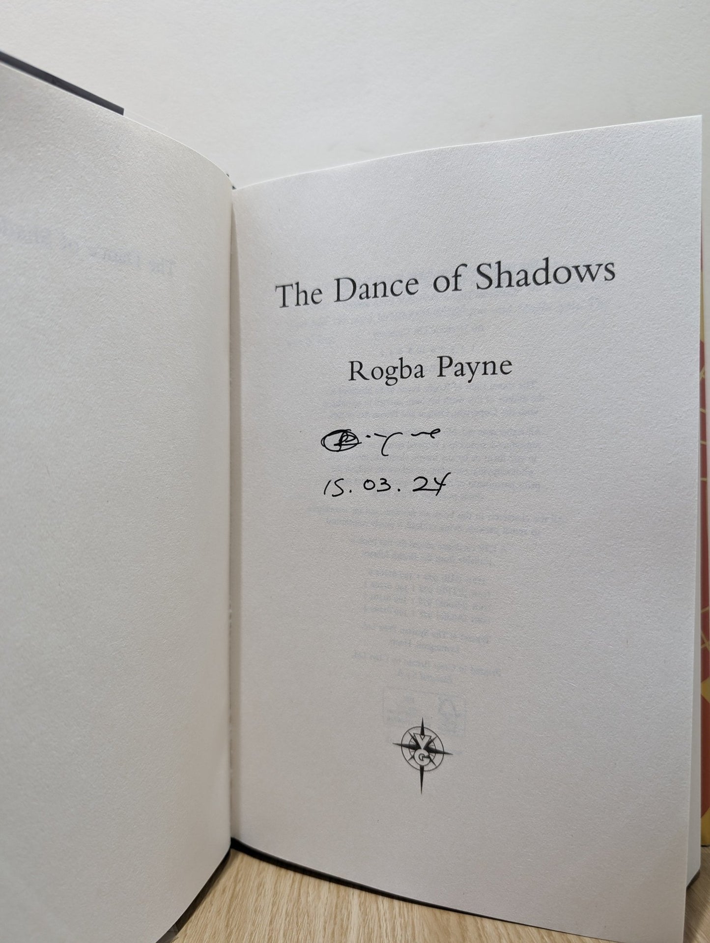 The Dance of Shadows by Rogba Payne (Signed Dated First Edition) - Fialta Books