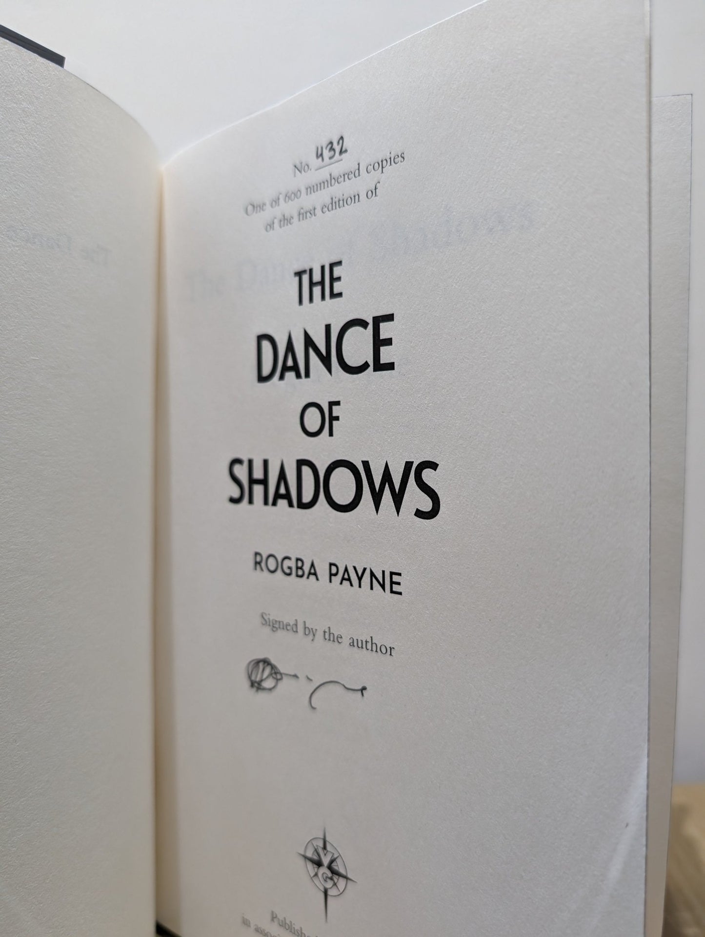 The Dance of Shadows by Rogba Payne (Signed First Edition with sprayed edges) - Fialta Books