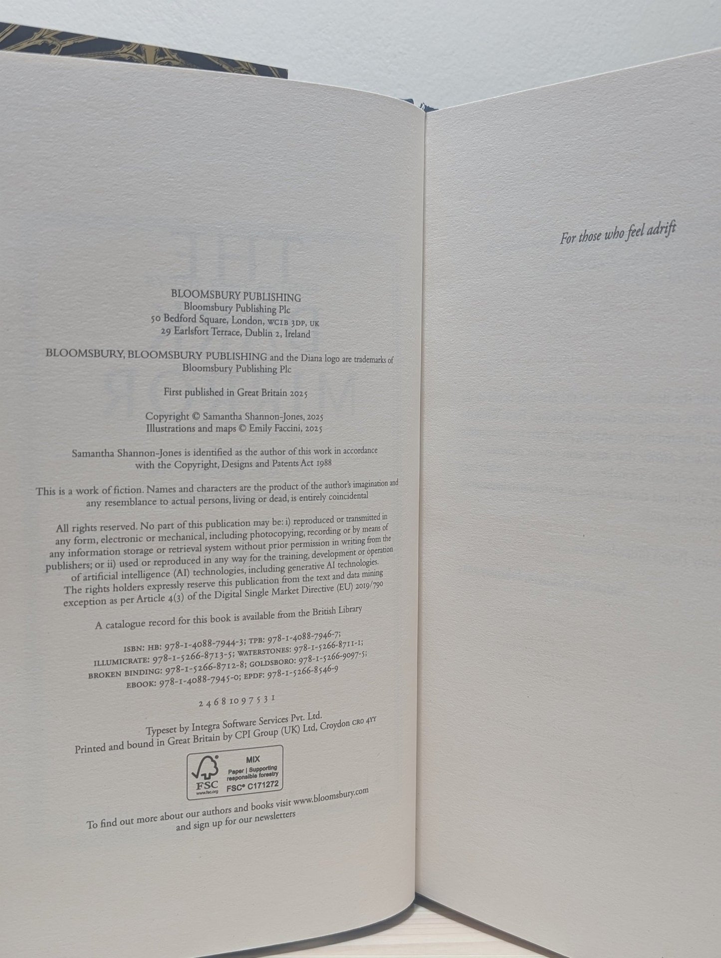 The Dark Mirror by Samantha Shannon (Signed First Edition with bonus chapter) - Fialta Books