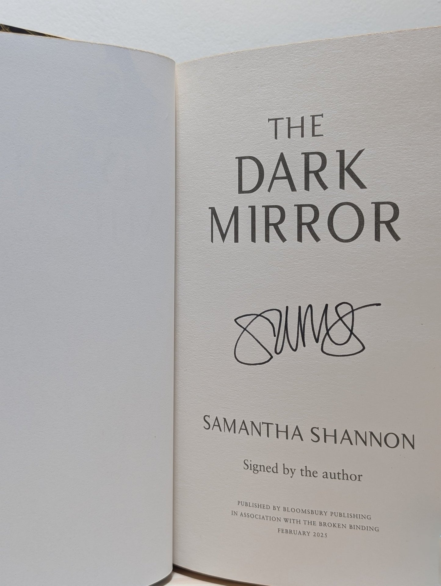 The Dark Mirror by Samantha Shannon (Signed with sprayed edges) - Fialta Books
