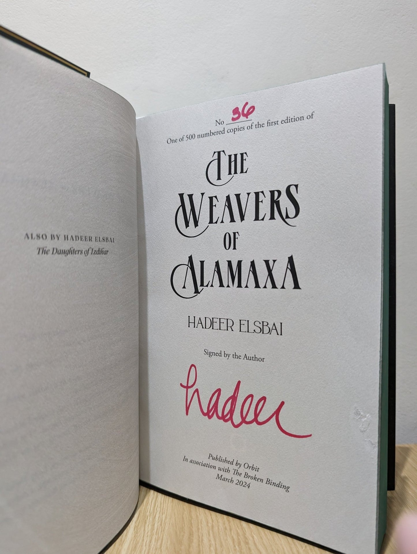 The Daughters of Izdihar; Weavers of Alamaxa by Hadeer Elsbai (Signed with sprayed edges) - Fialta Books