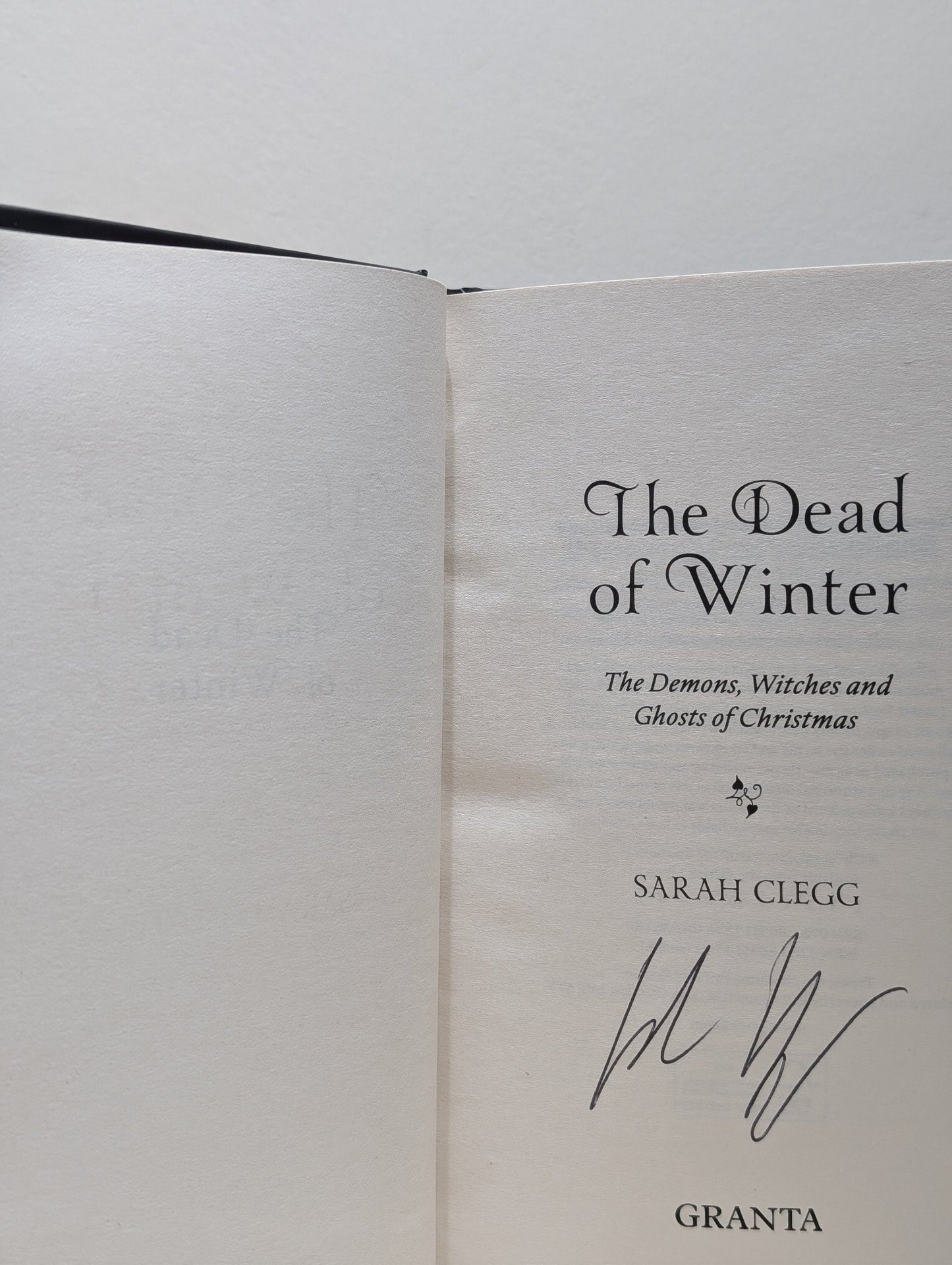 The Dead of Winter by Sarah Clegg (Signed First Edition) - Fialta Books