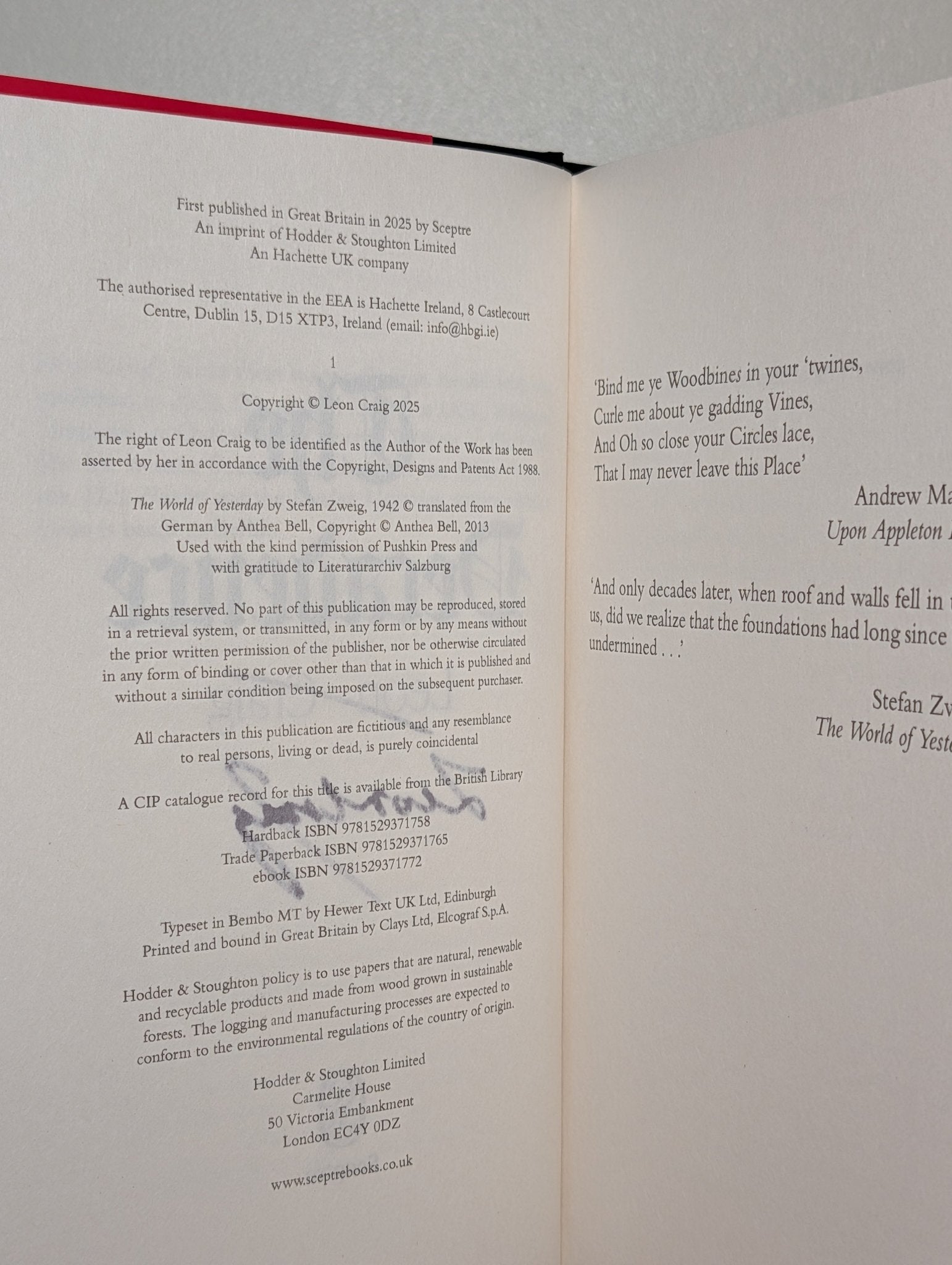 The Decadence by Leon Craig (Signed First Edition) - Fialta Books
