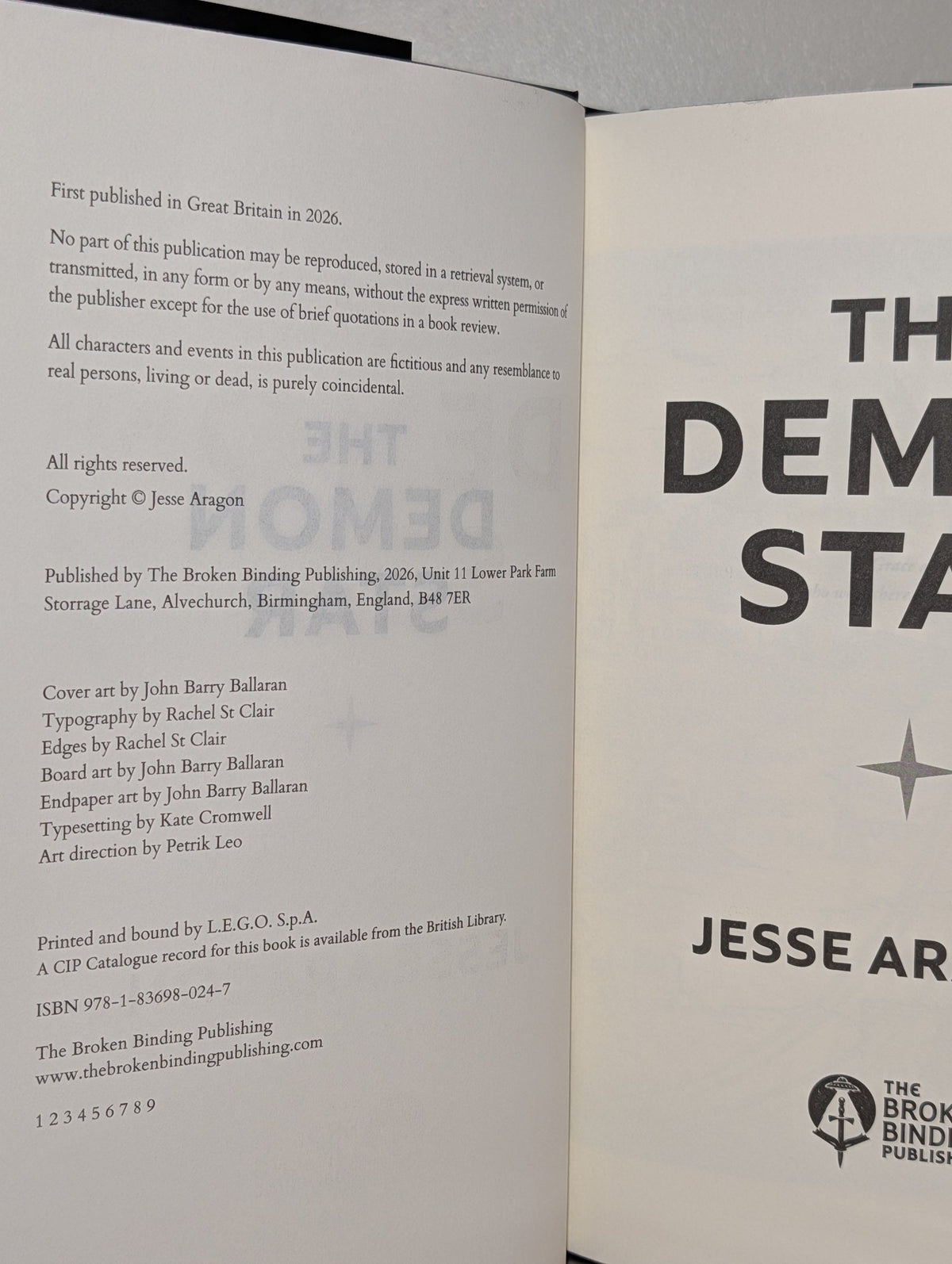 The Demon Star by Jesse Aragon (Signed Special Edition with sprayed edges) - Fialta Books