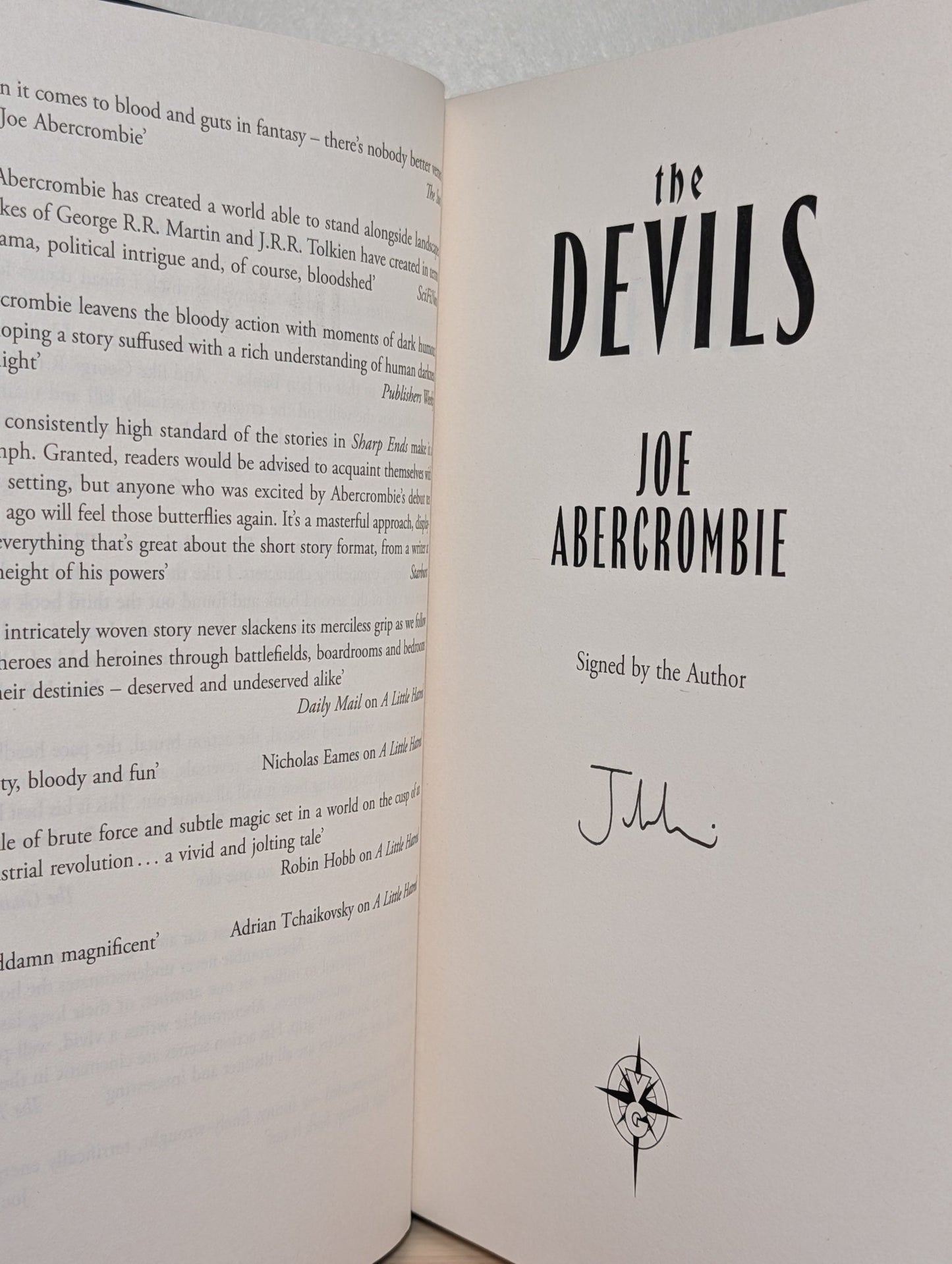 The Devils by Joe Abercrombie (Signed) - Fialta Books